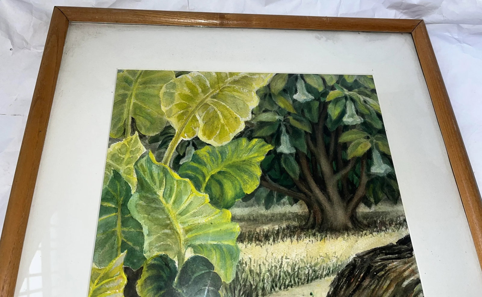 1991 "Olin's Path" Dorothy Dickensen Corbit Watercolor Painting, Framed - 8