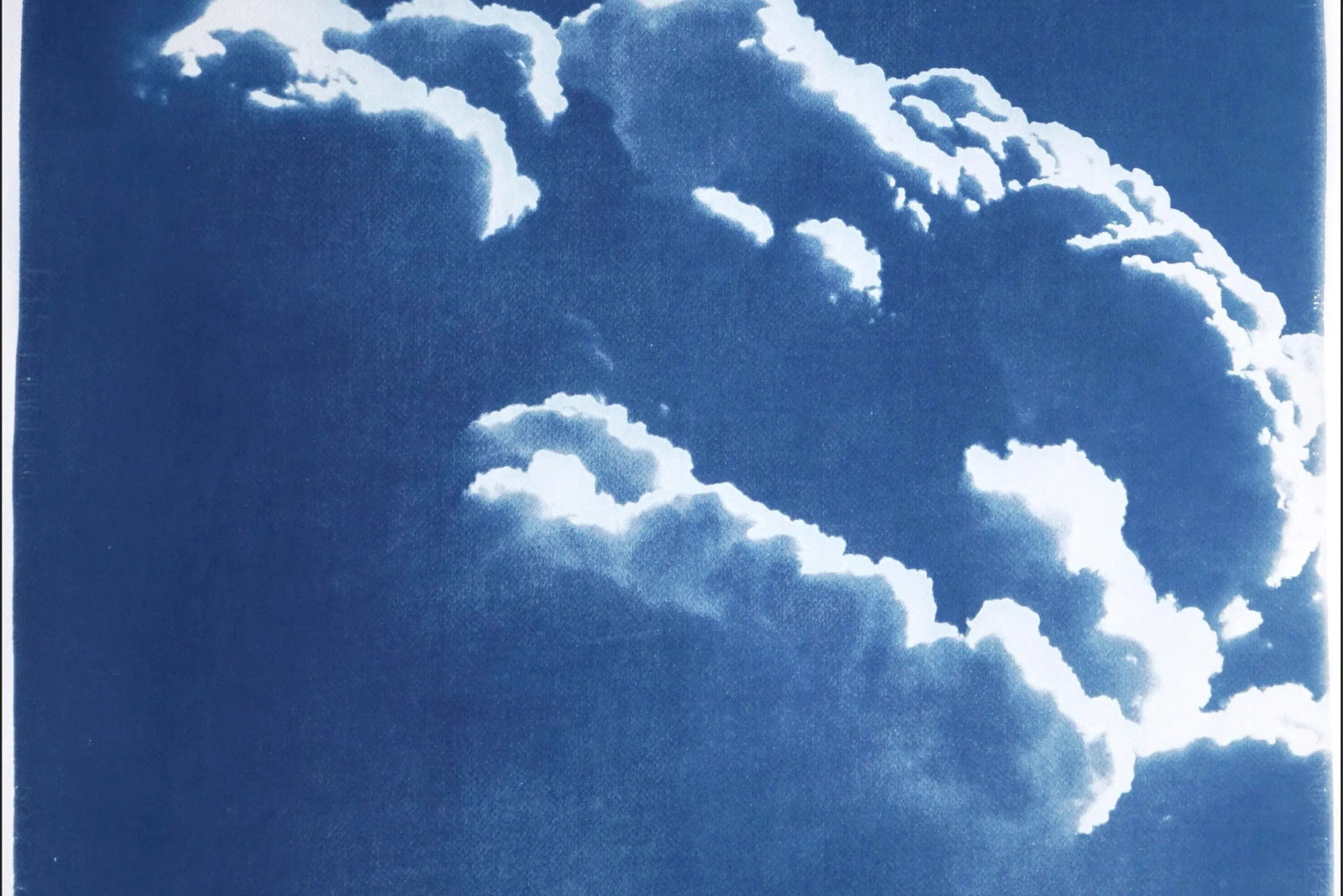 "Floating Clouds Diptych" Contemporary Handmade Cyanotype Print by Kind of Cyan - Set of 2 - 5