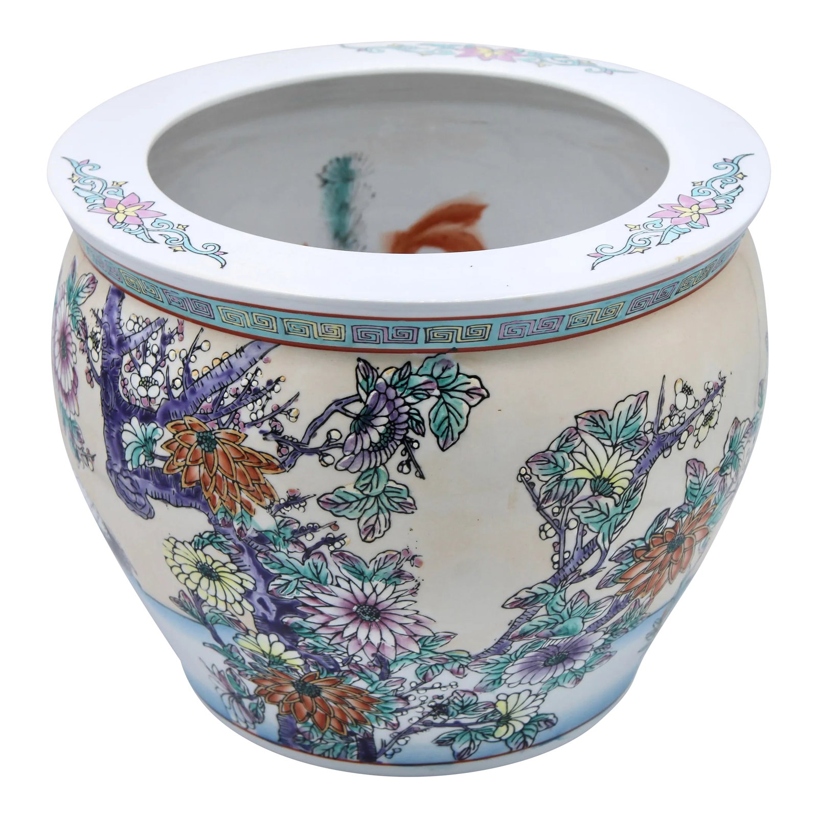 Mid 20th Century Asian Ceramic Fish Bowl Planter (1 of 13)