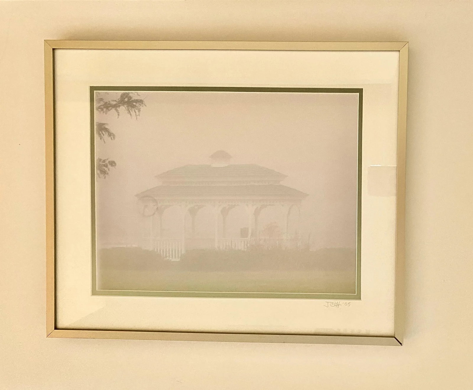 2000s "Number One, 1950 (Lavender Mist)" Impressionist Style Landscape Print by JCH, Framed - 2