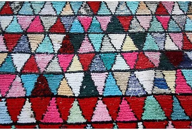 Mid 20th Century Moroccan Rug - 8'6'' X 3'4'' - 2