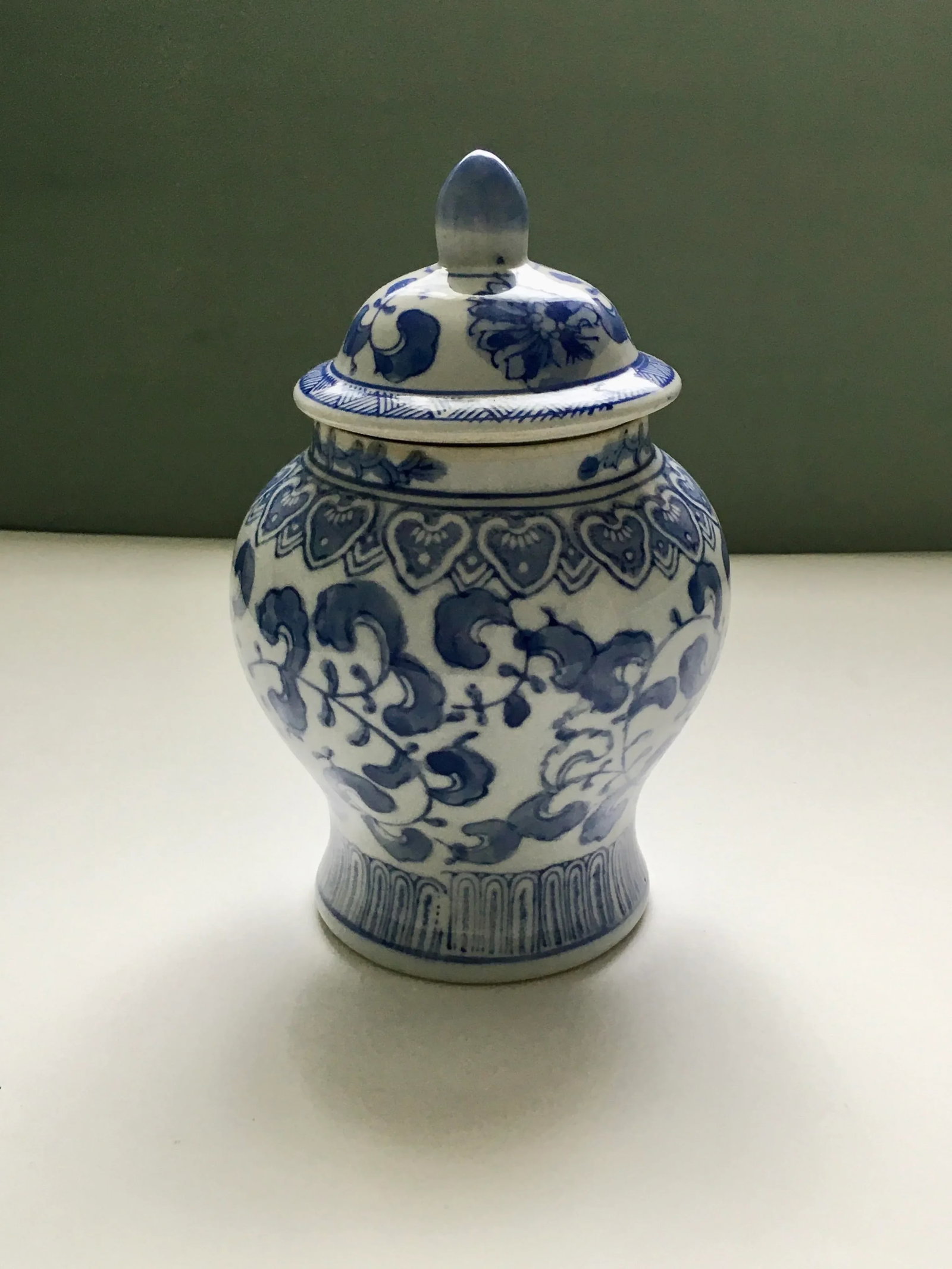 Vintage Blue & White Canton Collection Ginger Jar - 11