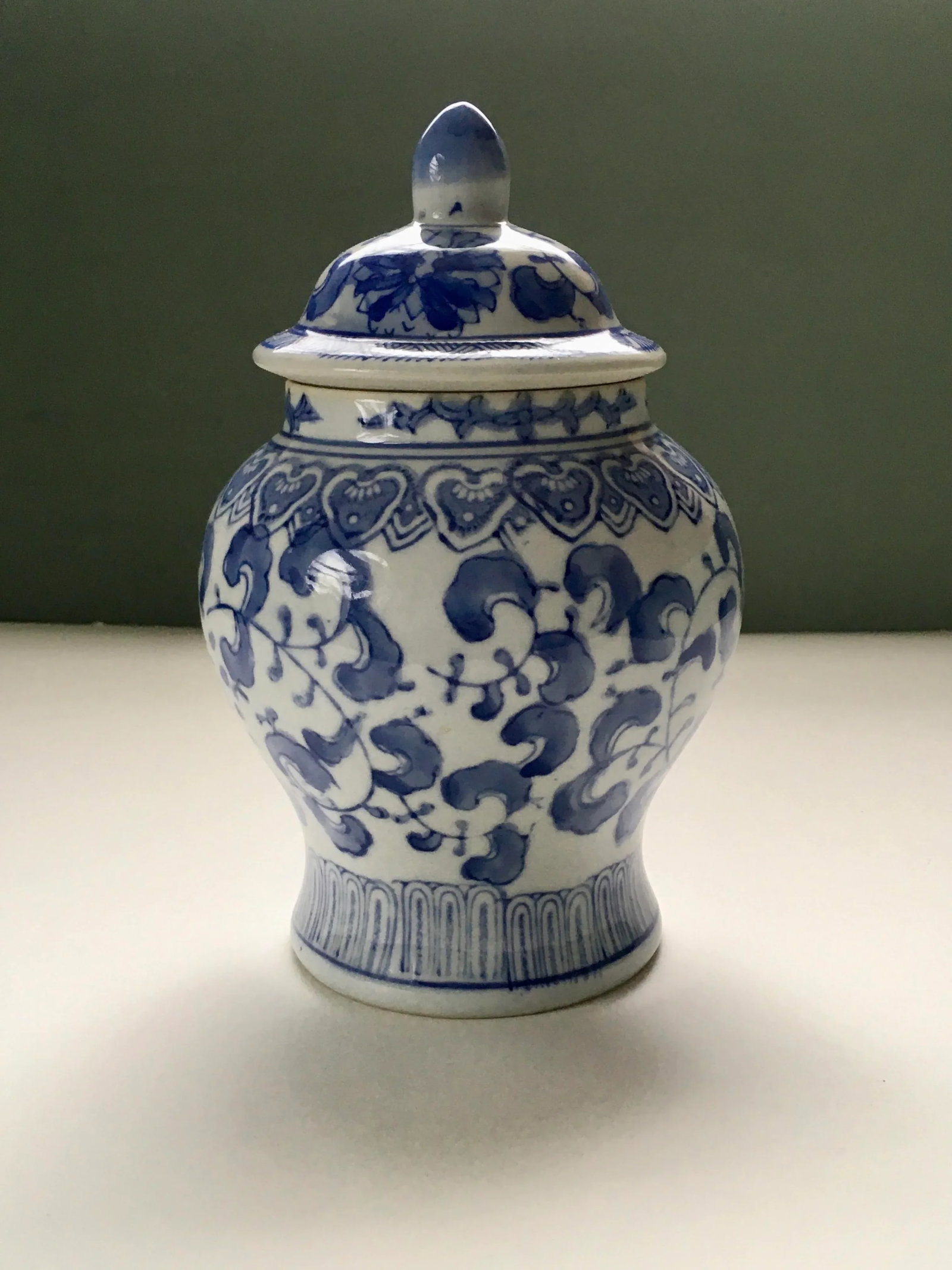 Vintage Blue & White Canton Collection Ginger Jar - 2