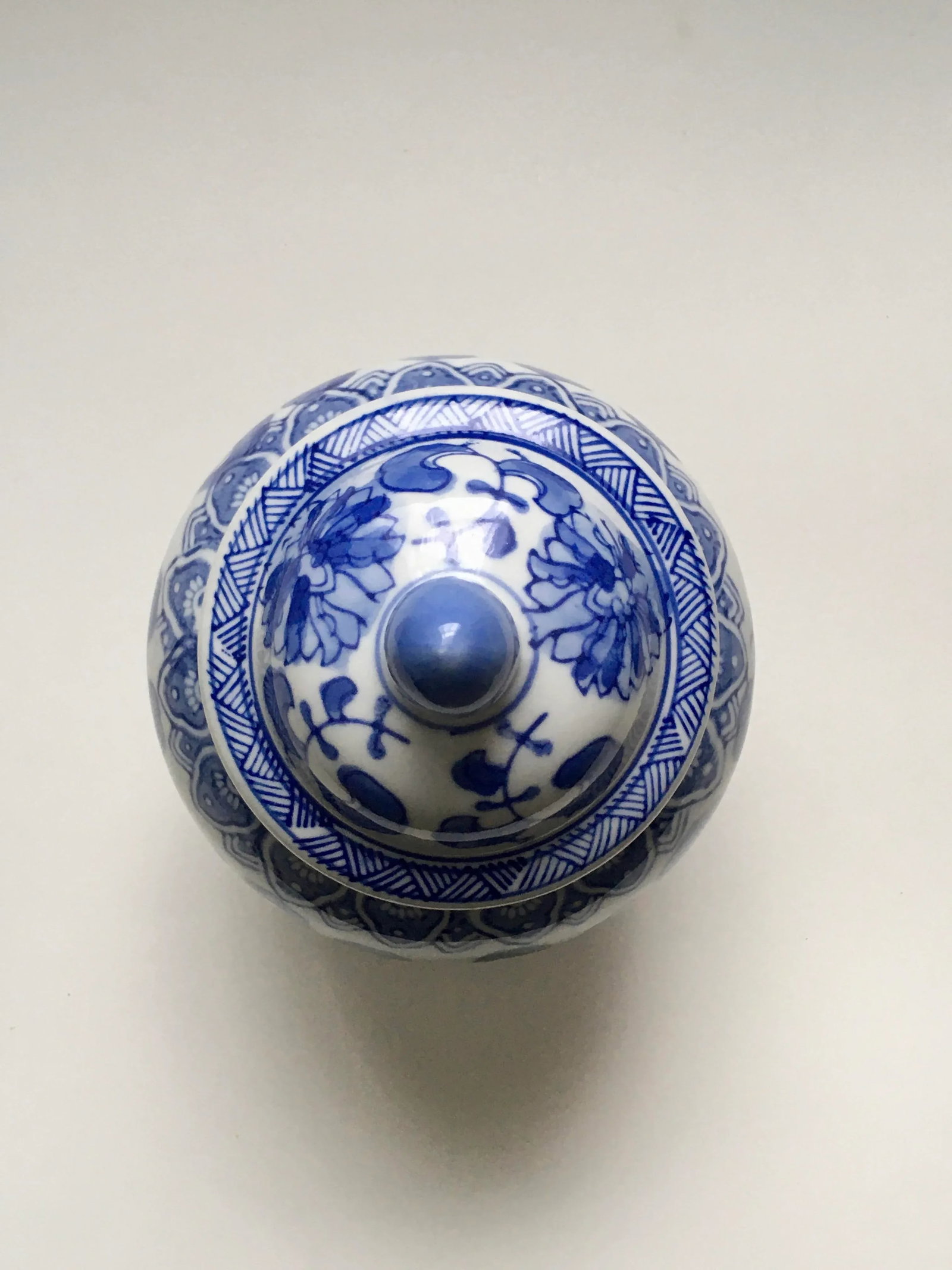 Vintage Blue & White Canton Collection Ginger Jar - 3