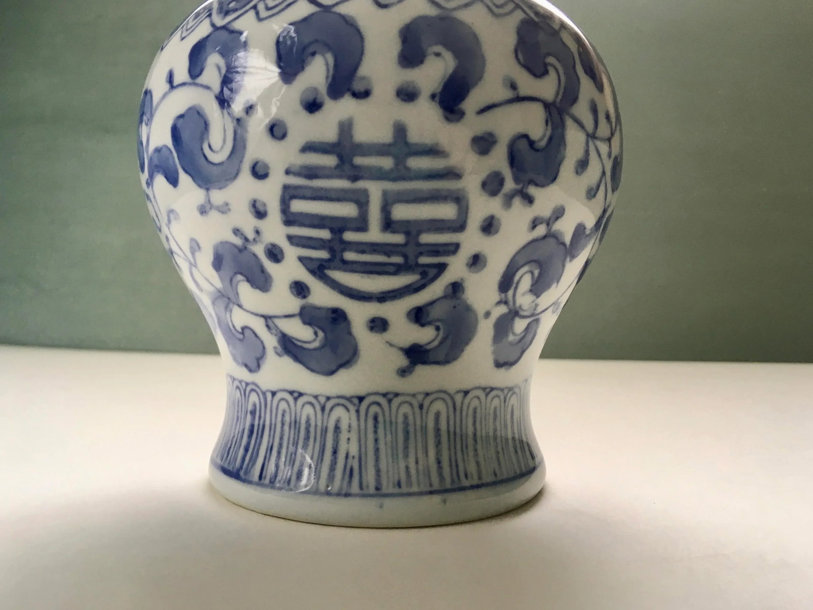 Vintage Blue & White Canton Collection Ginger Jar - 6