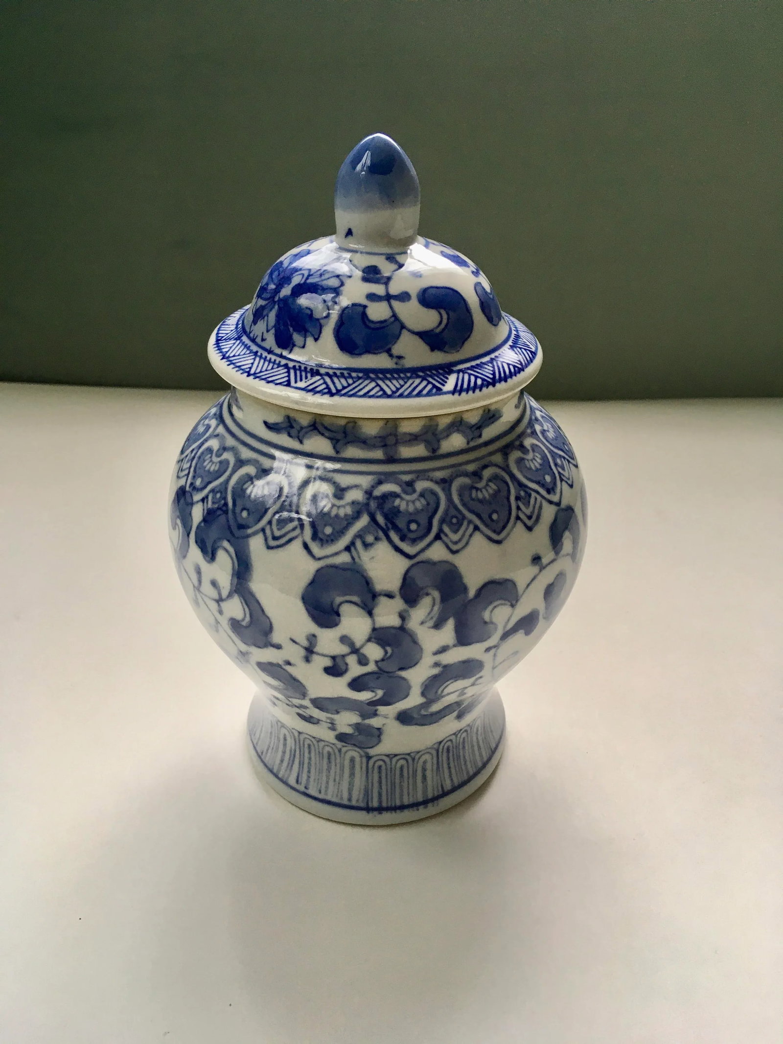 Vintage Blue & White Canton Collection Ginger Jar - 8