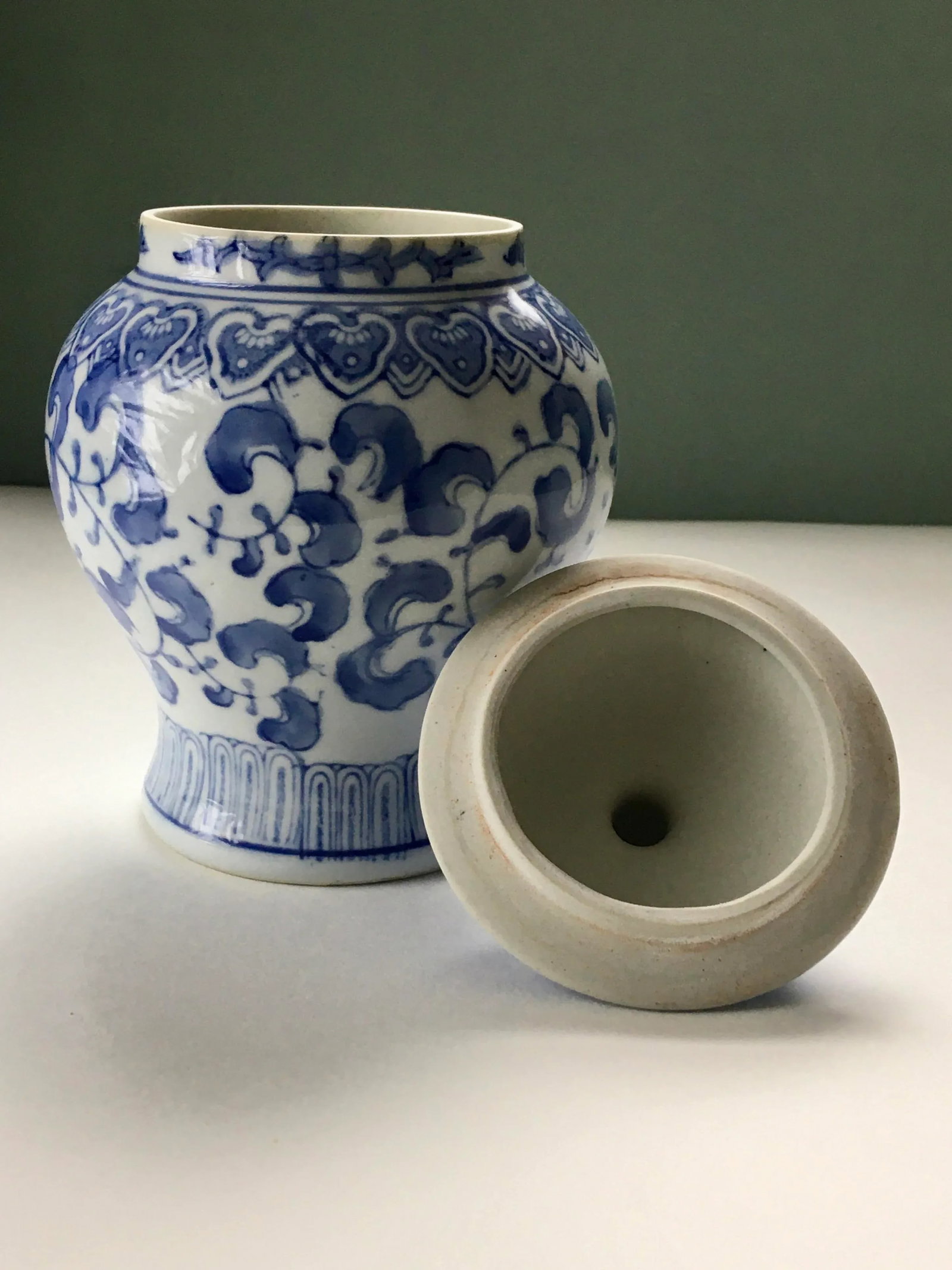 Vintage Blue & White Canton Collection Ginger Jar - 9