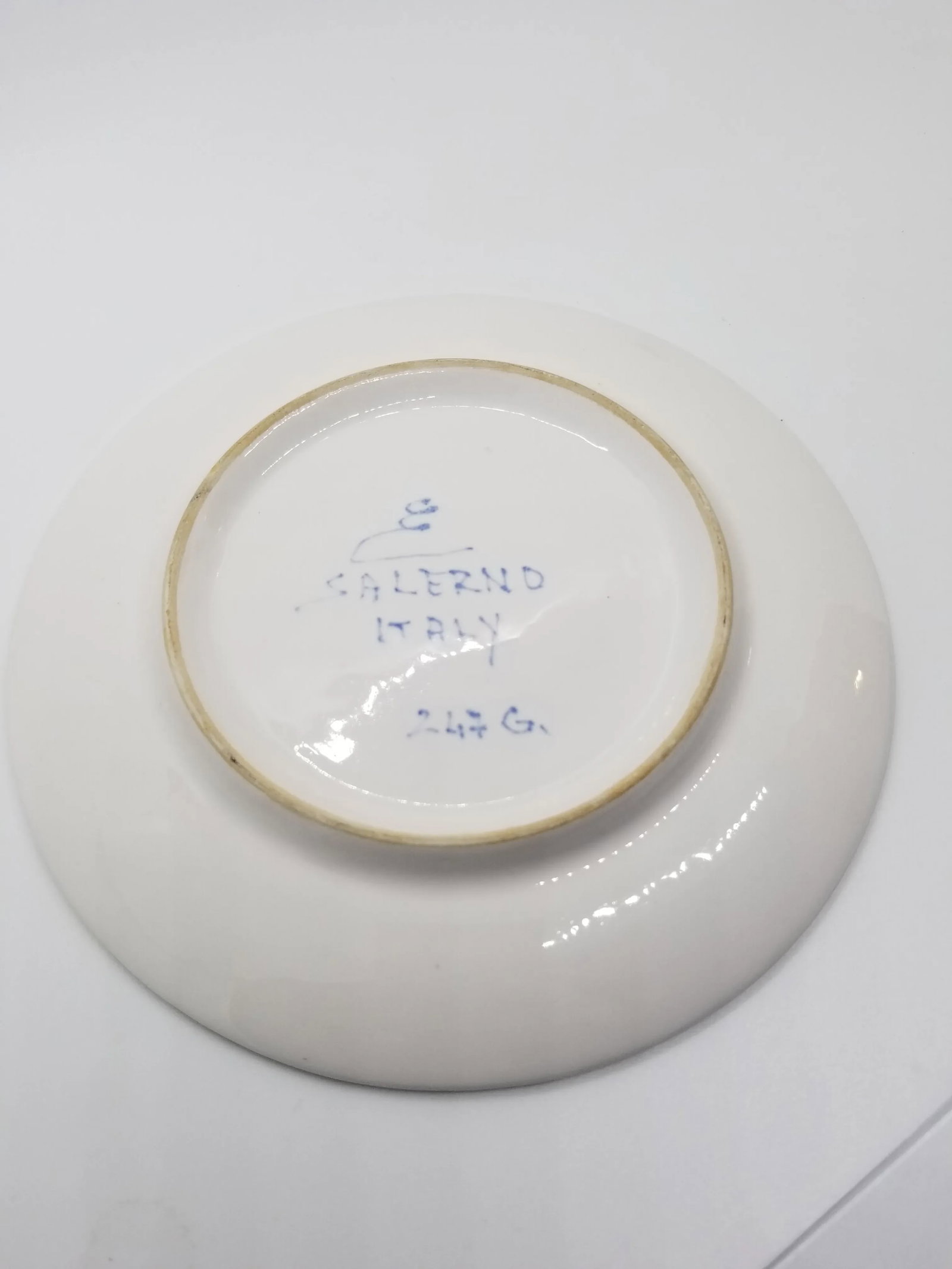 Mid-Century Hand Painted Salerno Italian Plate With Yellow Pansies by Ernestine Cannon - 2