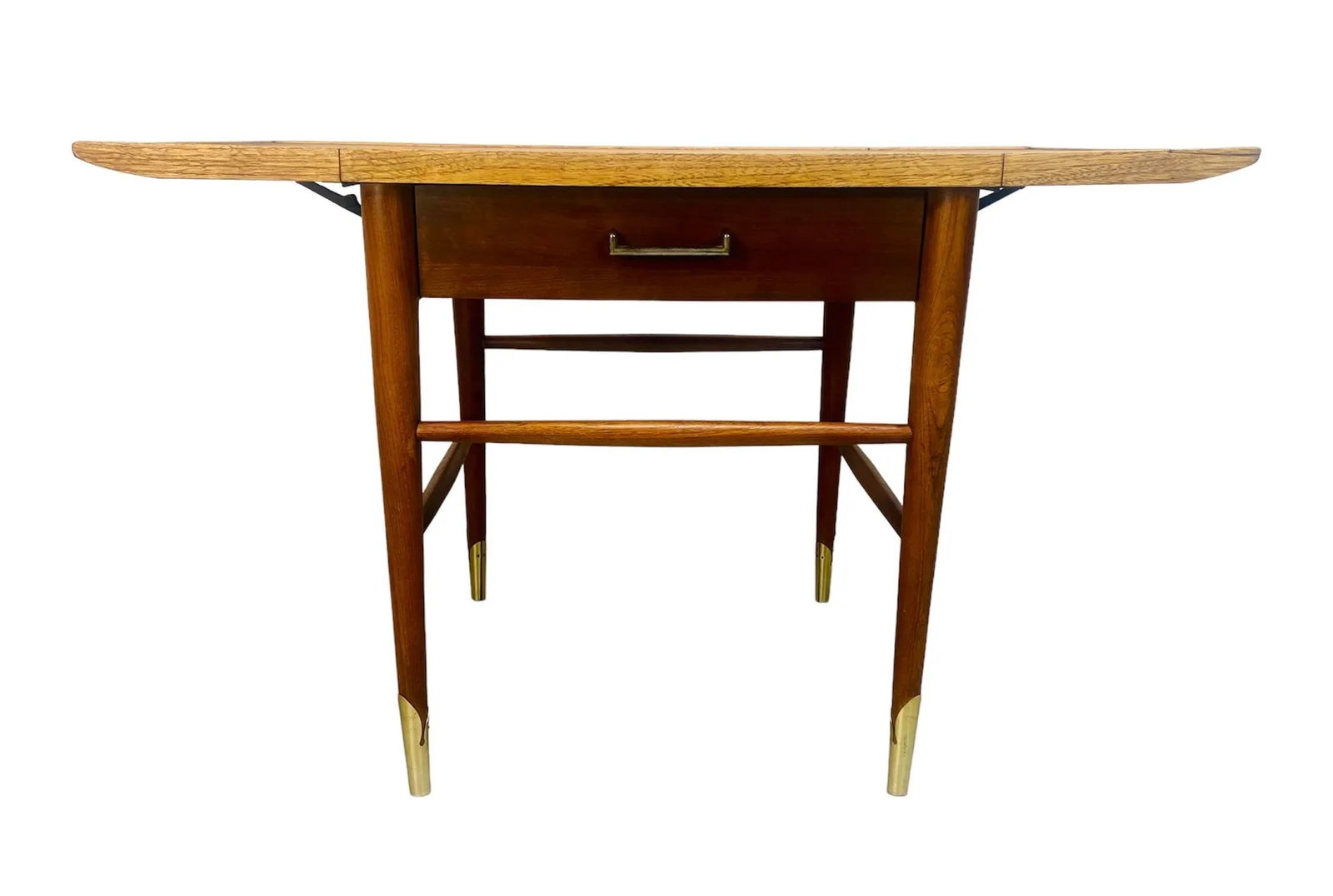 1950s Mid Century Modern Lane Copenhagen Drop Leaf Walnut Side Table - 3
