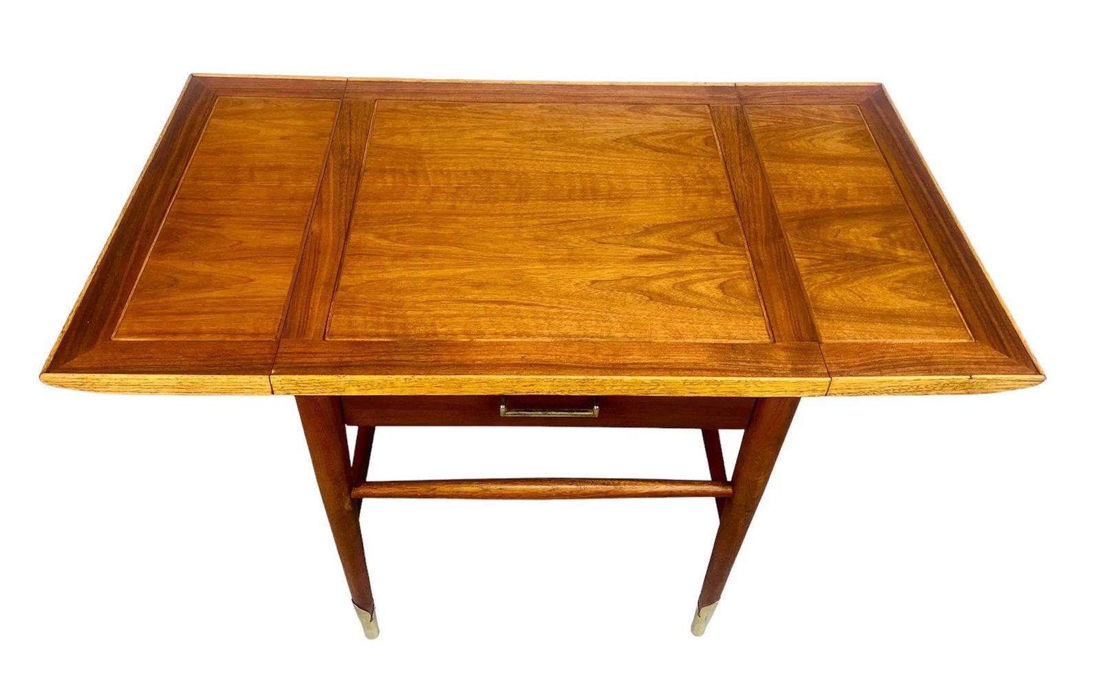 1950s Mid Century Modern Lane Copenhagen Drop Leaf Walnut Side Table - 4
