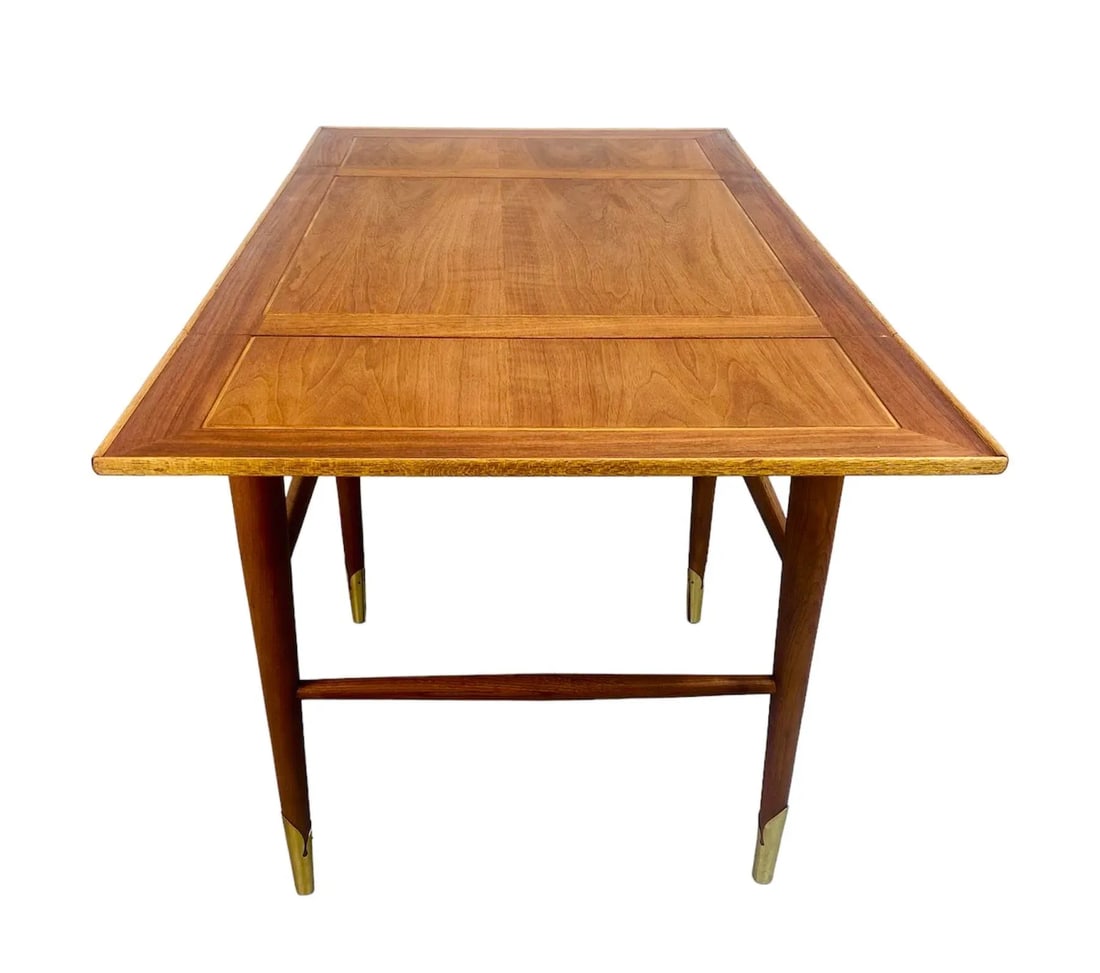1950s Mid Century Modern Lane Copenhagen Drop Leaf Walnut Side Table - 7