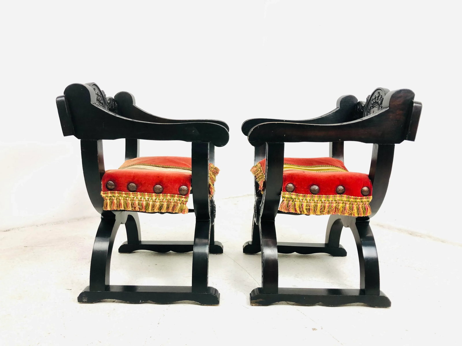 Pair of Italian Dante Chairs - 2