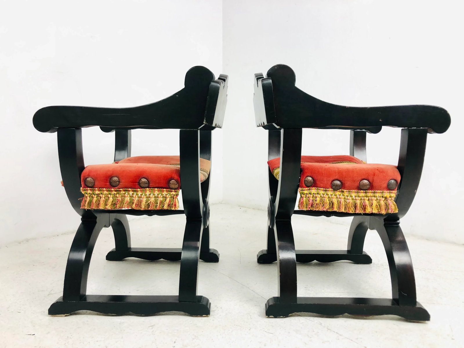 Pair of Italian Dante Chairs - 3