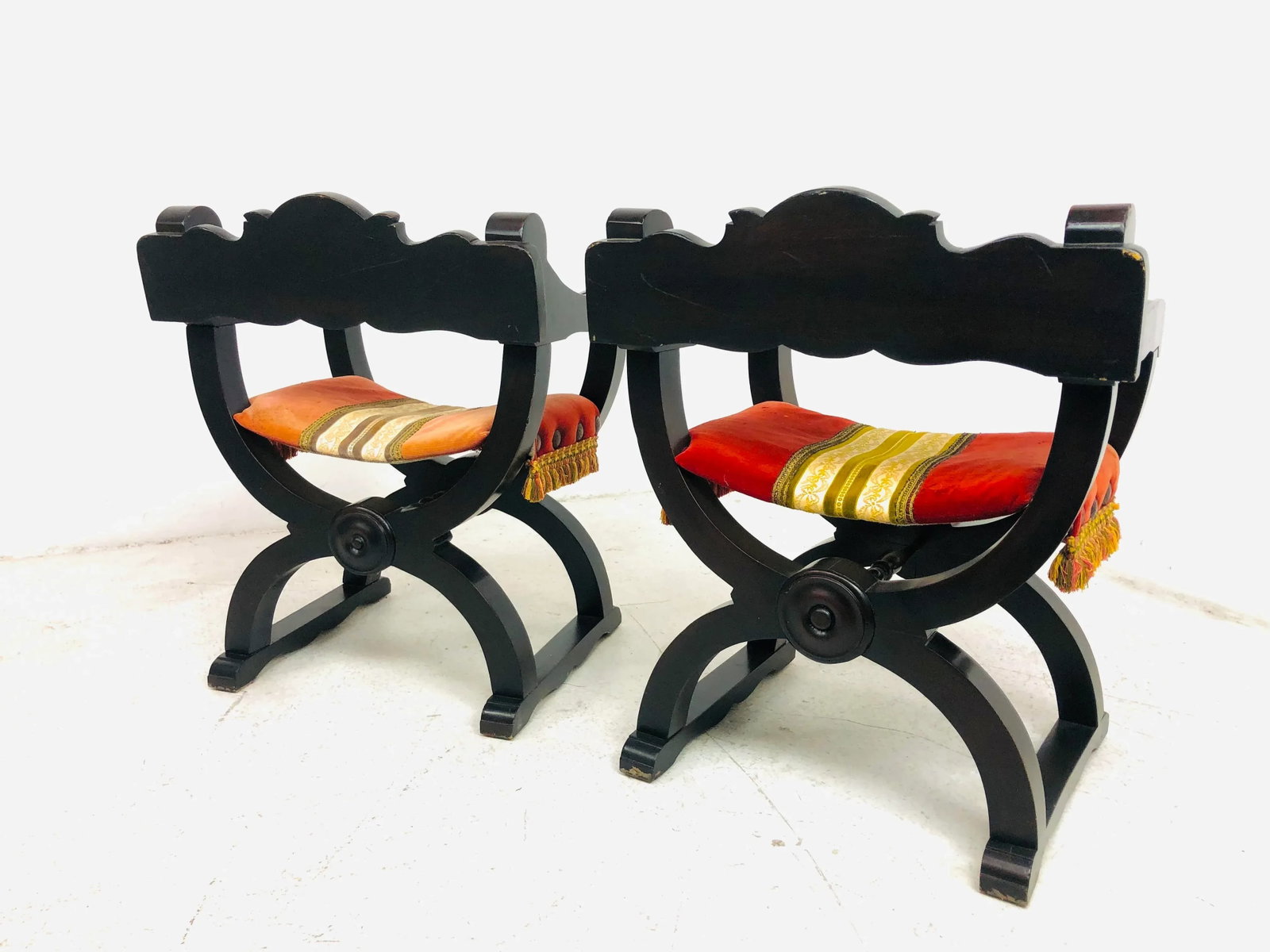 Pair of Italian Dante Chairs - 4