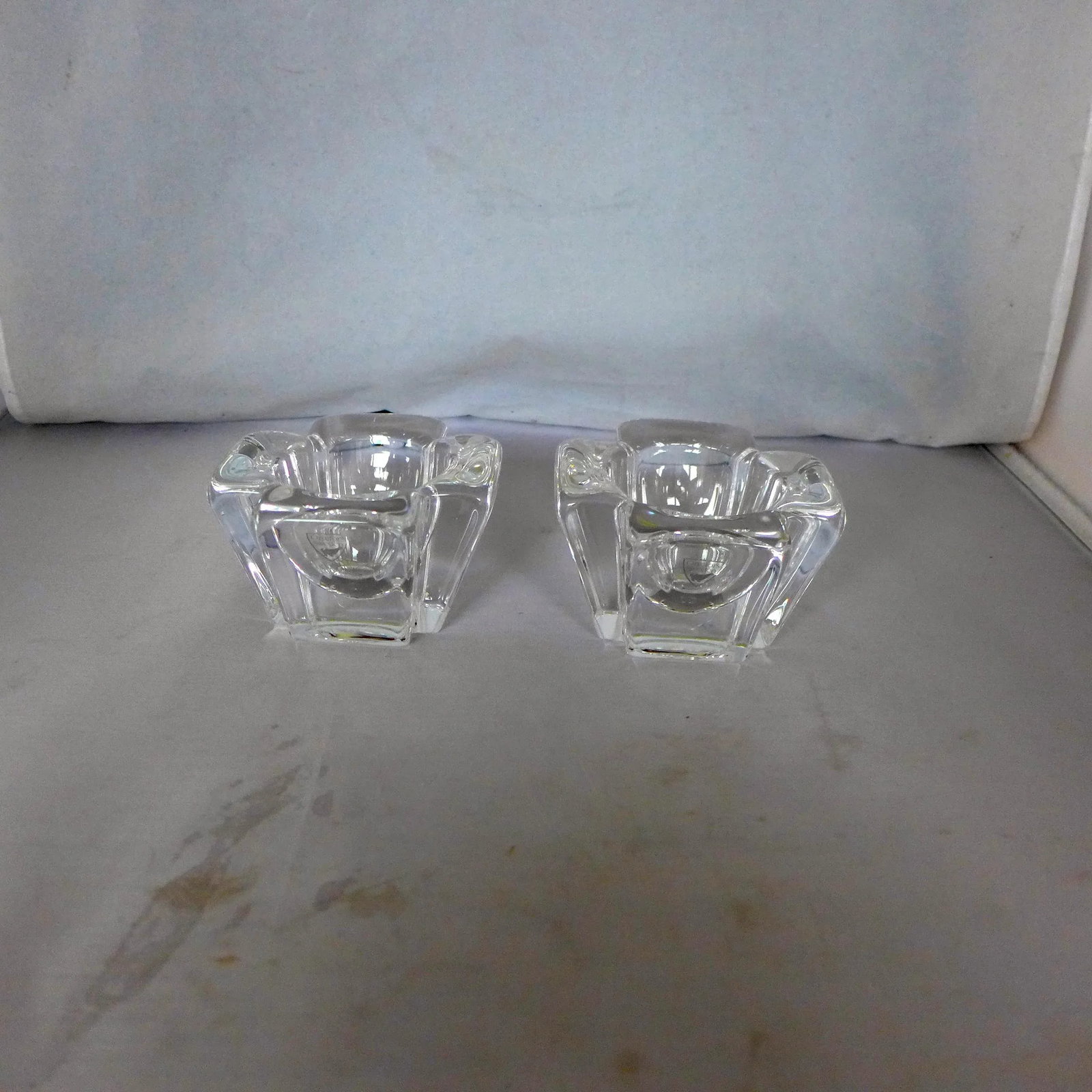 Orrefors Crystal Candleholders - Set of 2 - 2