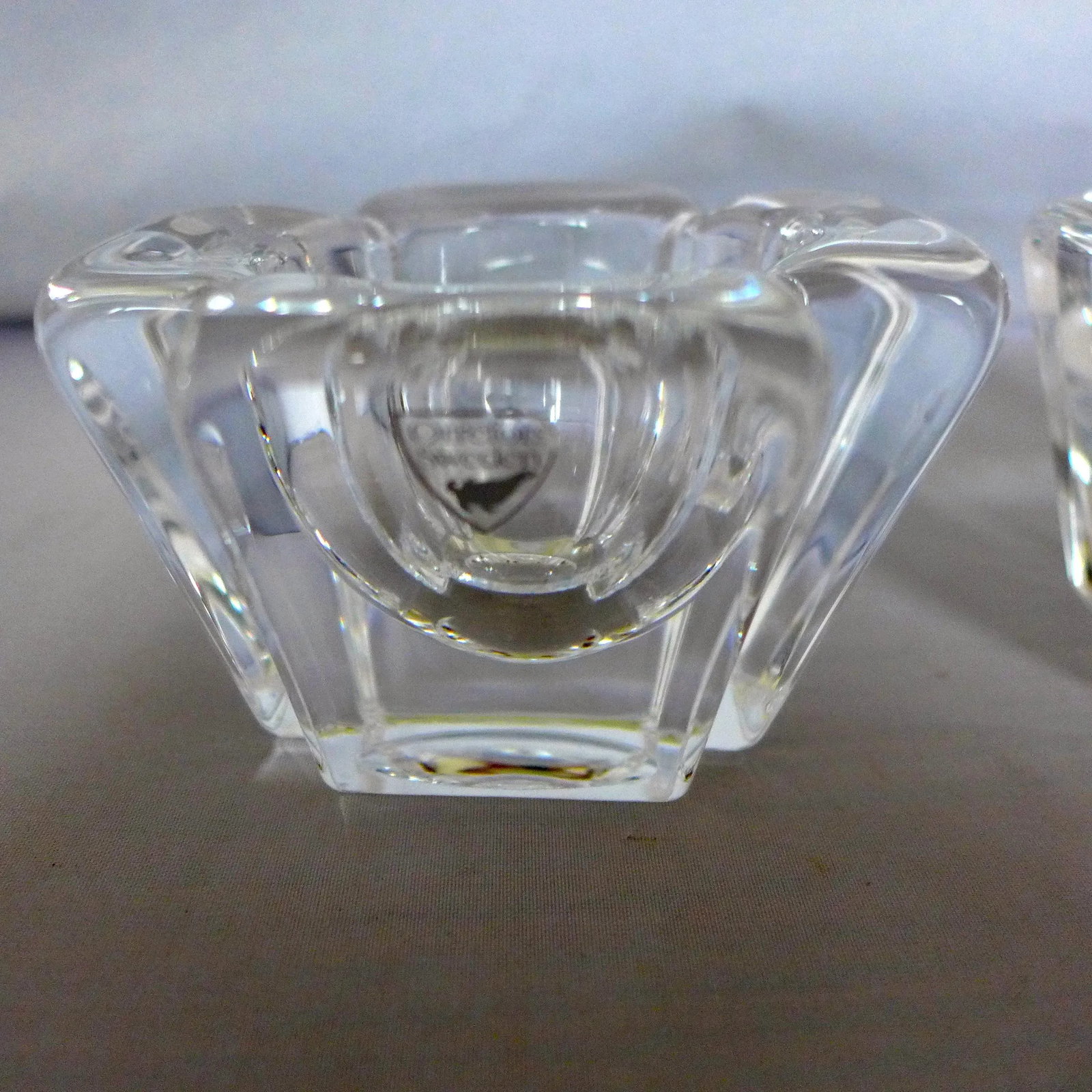 Orrefors Crystal Candleholders - Set of 2 - 3
