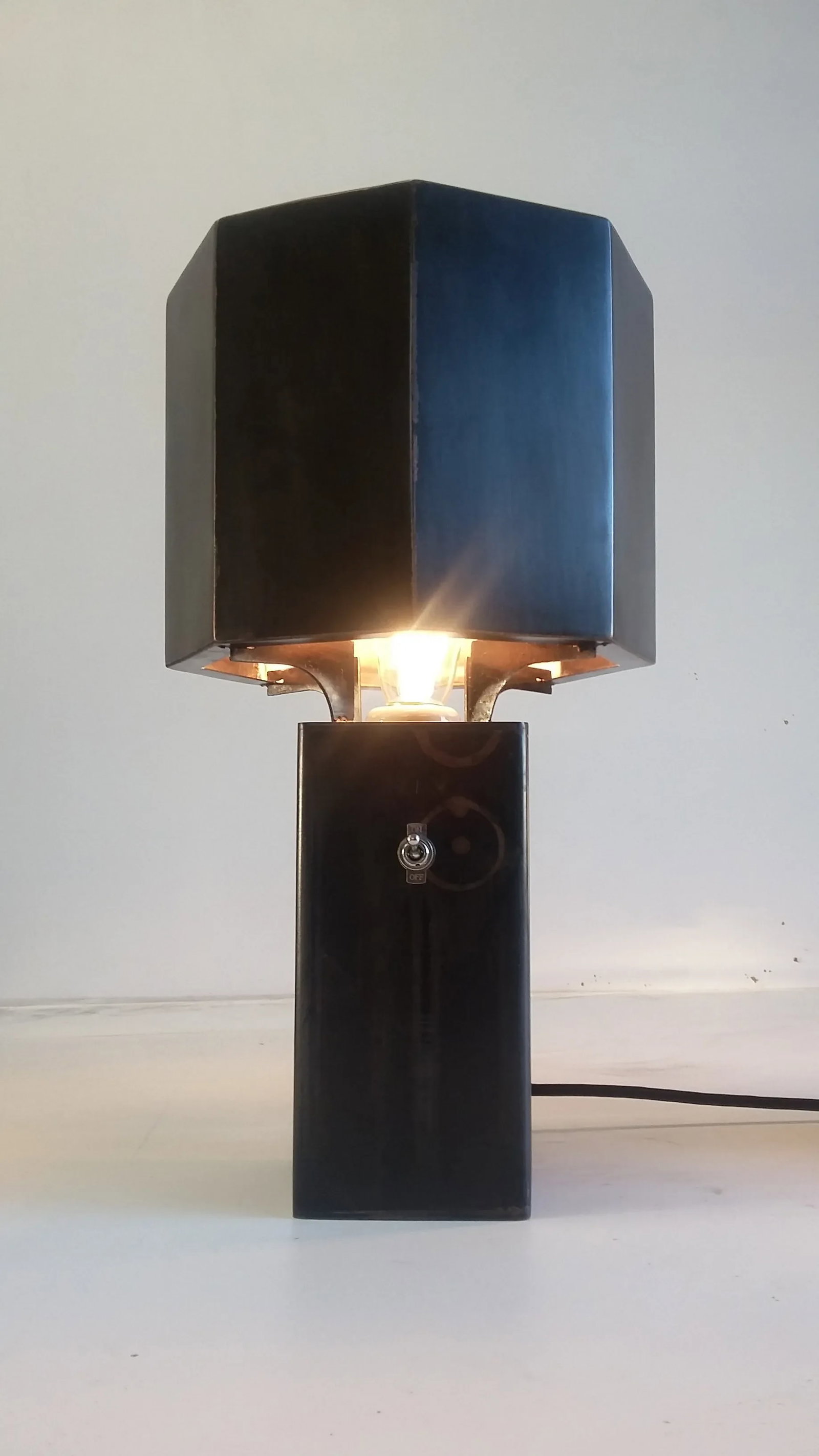Stieglitz Black Metal Table Lamps - A Pair - 2