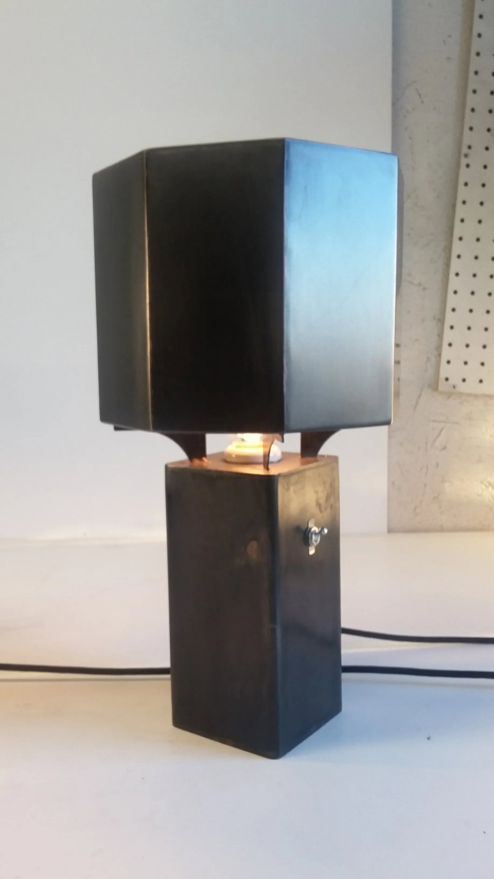 Stieglitz Black Metal Table Lamps - A Pair - 3