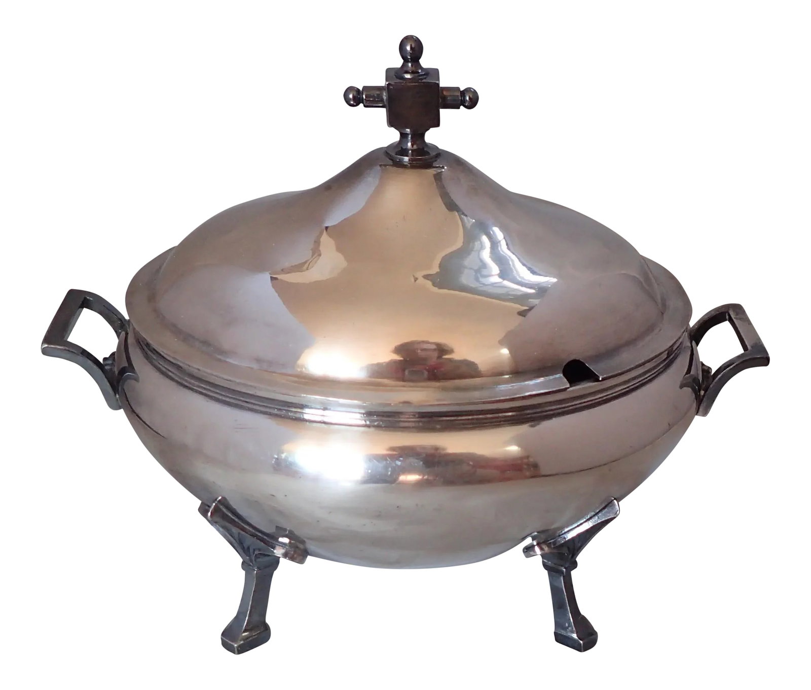 Antique Silver Plate Covered Serving Bowl (1 of 7)