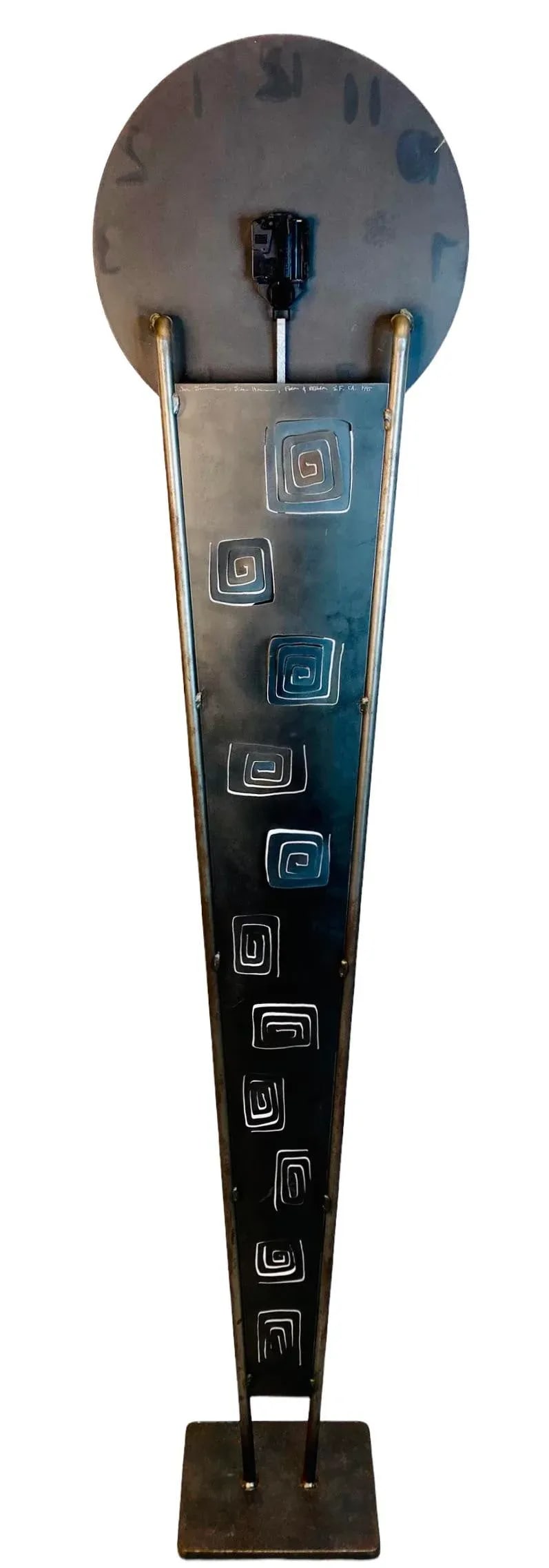 1995 Postmodern Memphis Style Jon Sarriugarte and Sina Hanson for Form & Reform Metal Grandfather Cl - 10