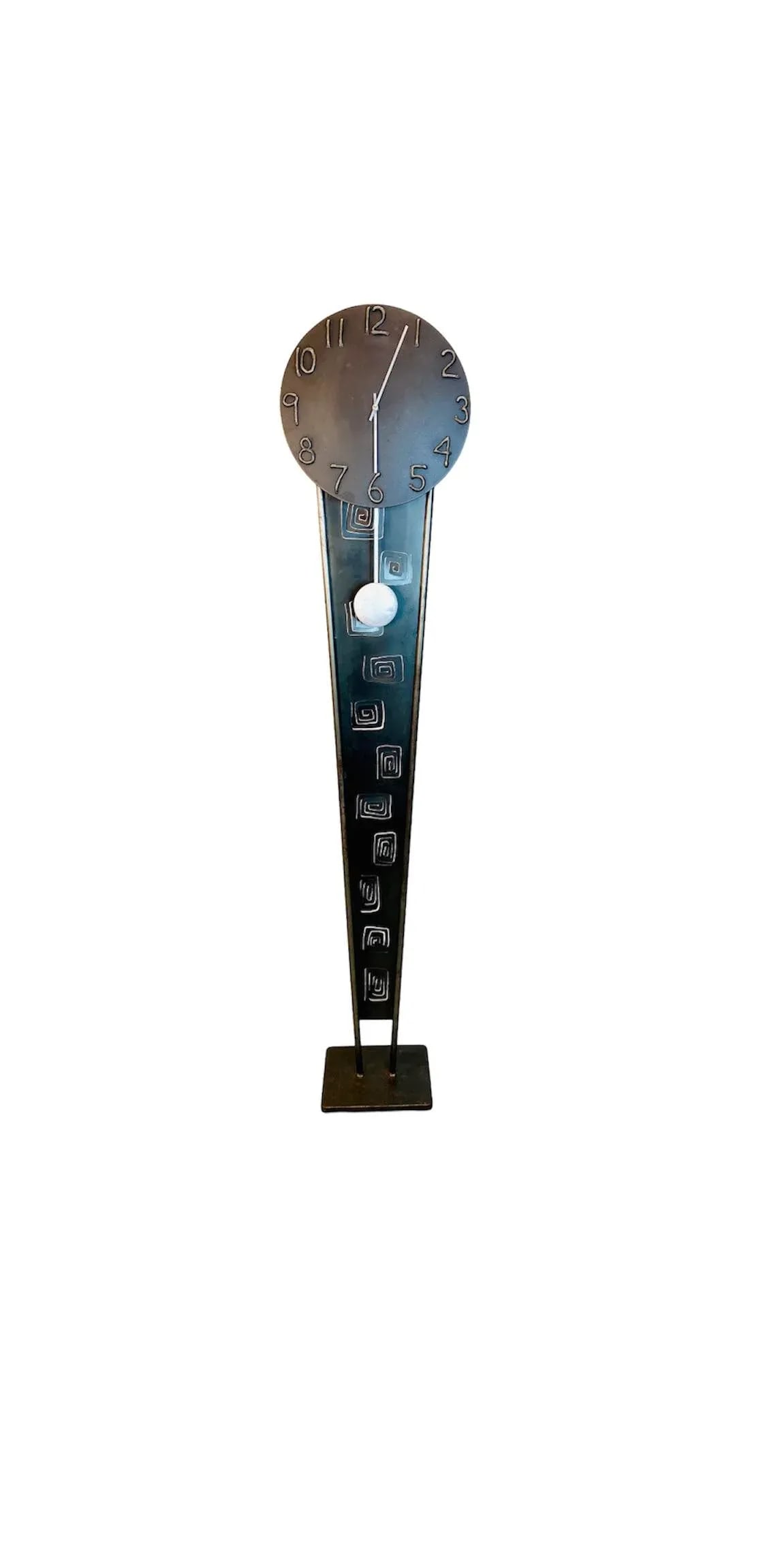 1995 Postmodern Memphis Style Jon Sarriugarte and Sina Hanson for Form & Reform Metal Grandfather Cl - 13