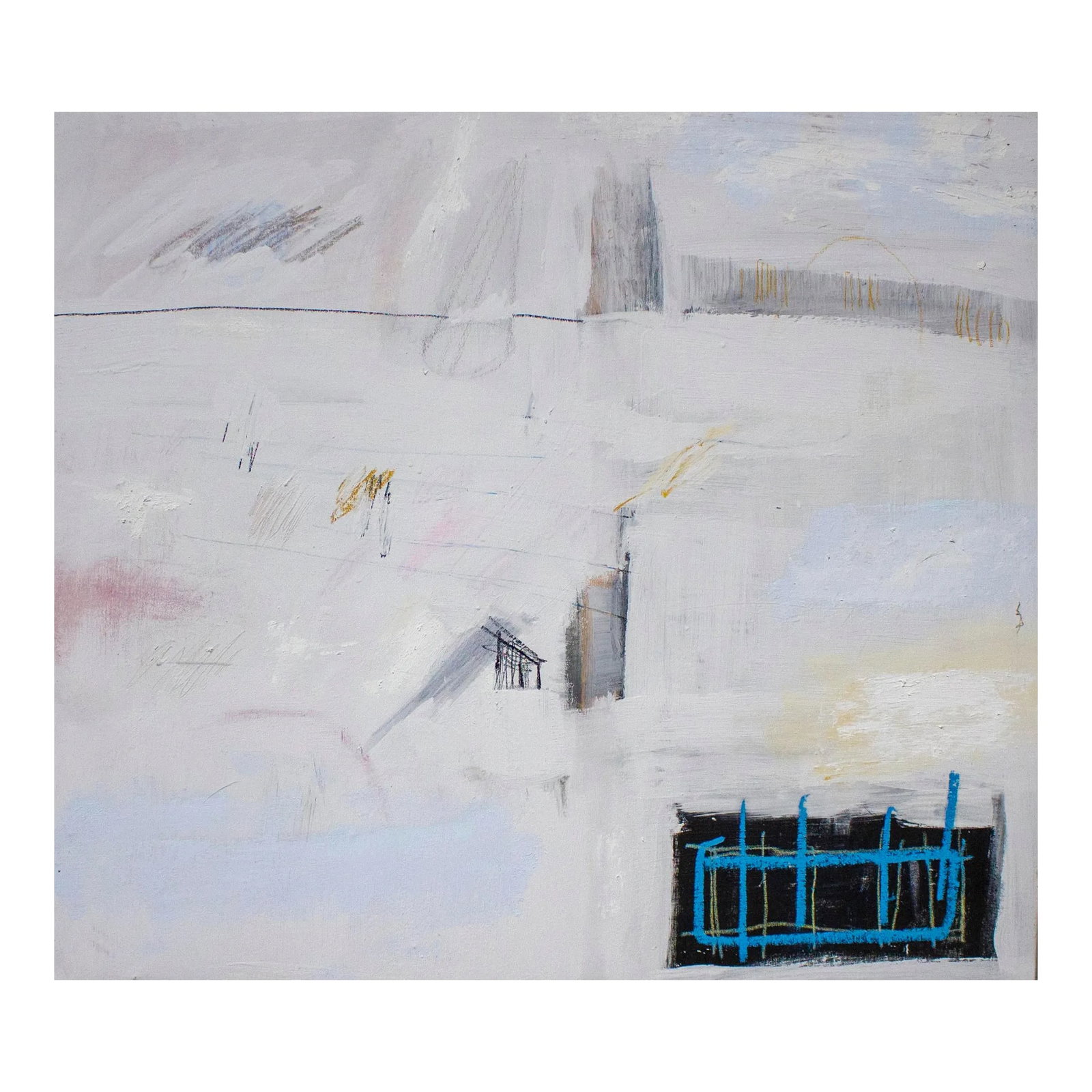 "If There Was a Way, It Would Be Here, Now" Abstract Mixed Media Painting by Brian Jerome: A possible metaphysical map to the answer that does or does not exist or that we may benefit from. Condition: Imperfections: No Imperfections Materials & Techniques: Acrylic Paint, Mixed-Media,