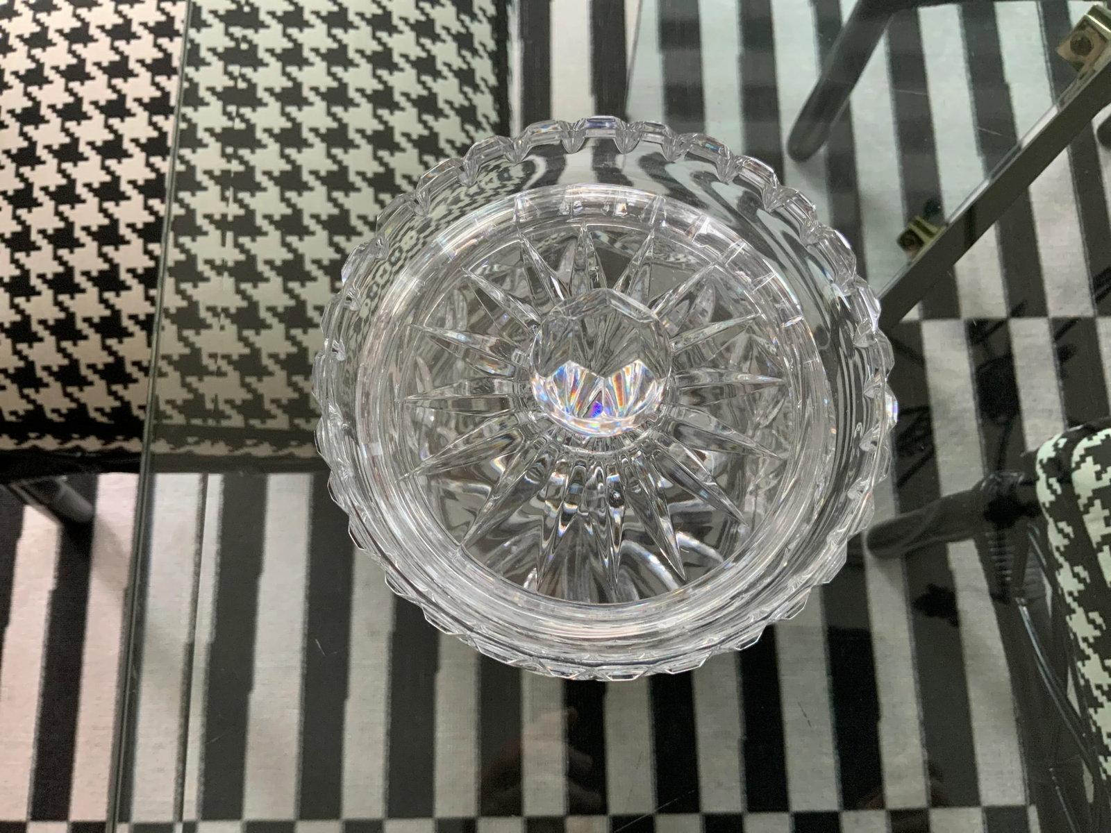 Vintage Waterford Crystal Lismore Biscuit Jar and Lid - 2