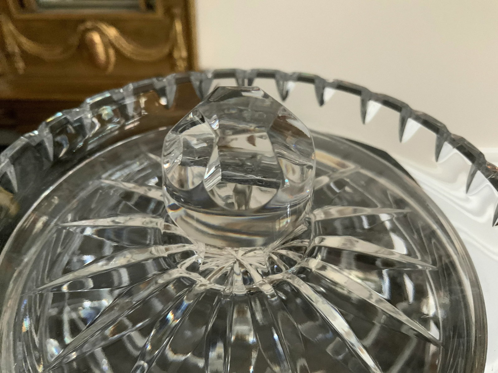 Vintage Waterford Crystal Lismore Biscuit Jar and Lid - 6