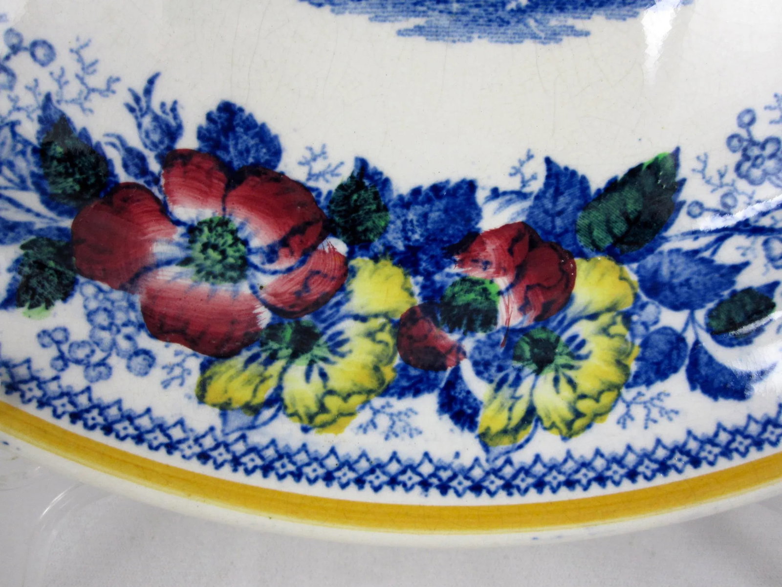 Scottish Ironstone Floral Divided Grill Chop Plates - Set of 8 - 9