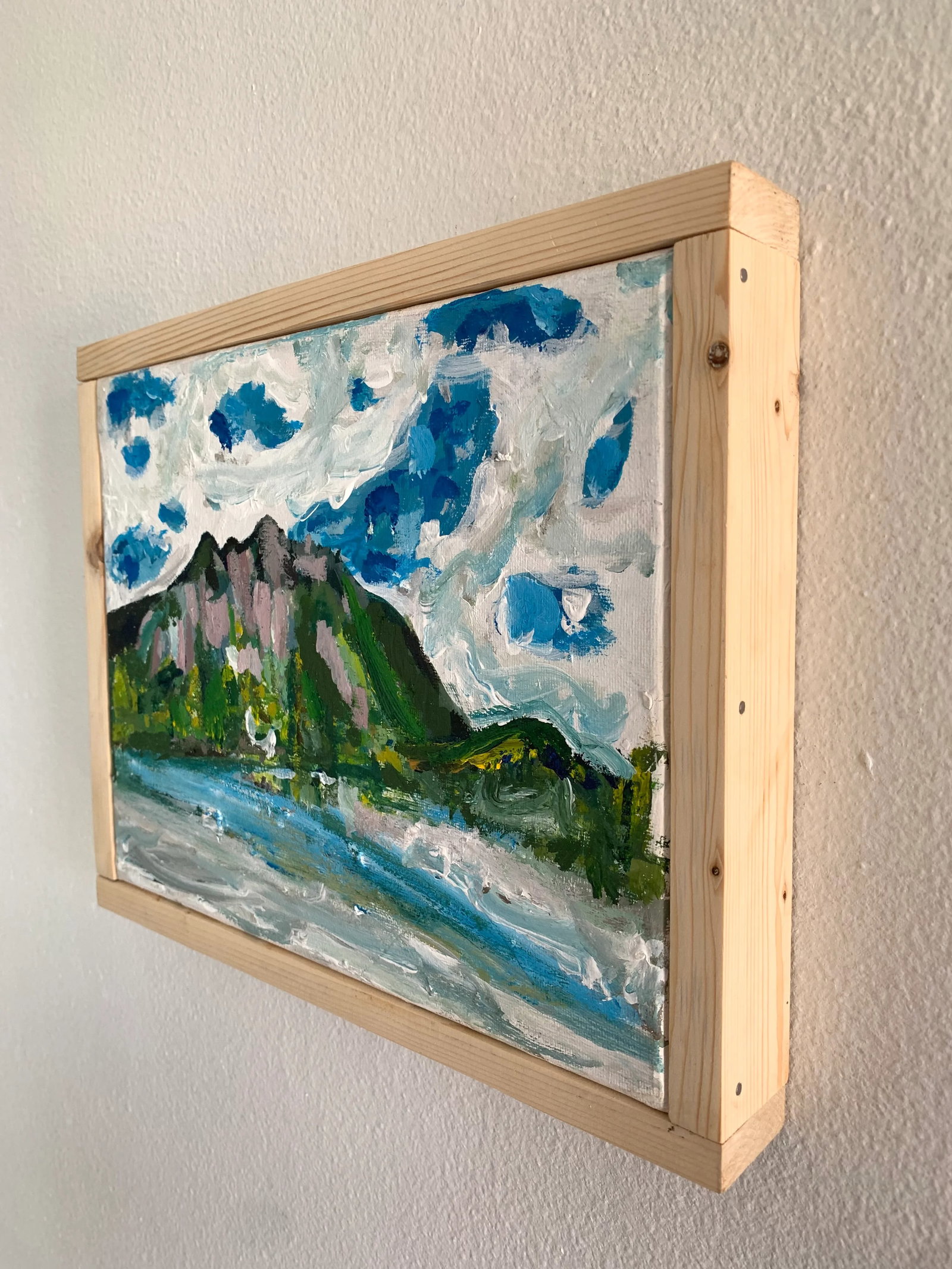 Framed Contemporary Post-Impressionist Style Landscape - Mount Si - 3
