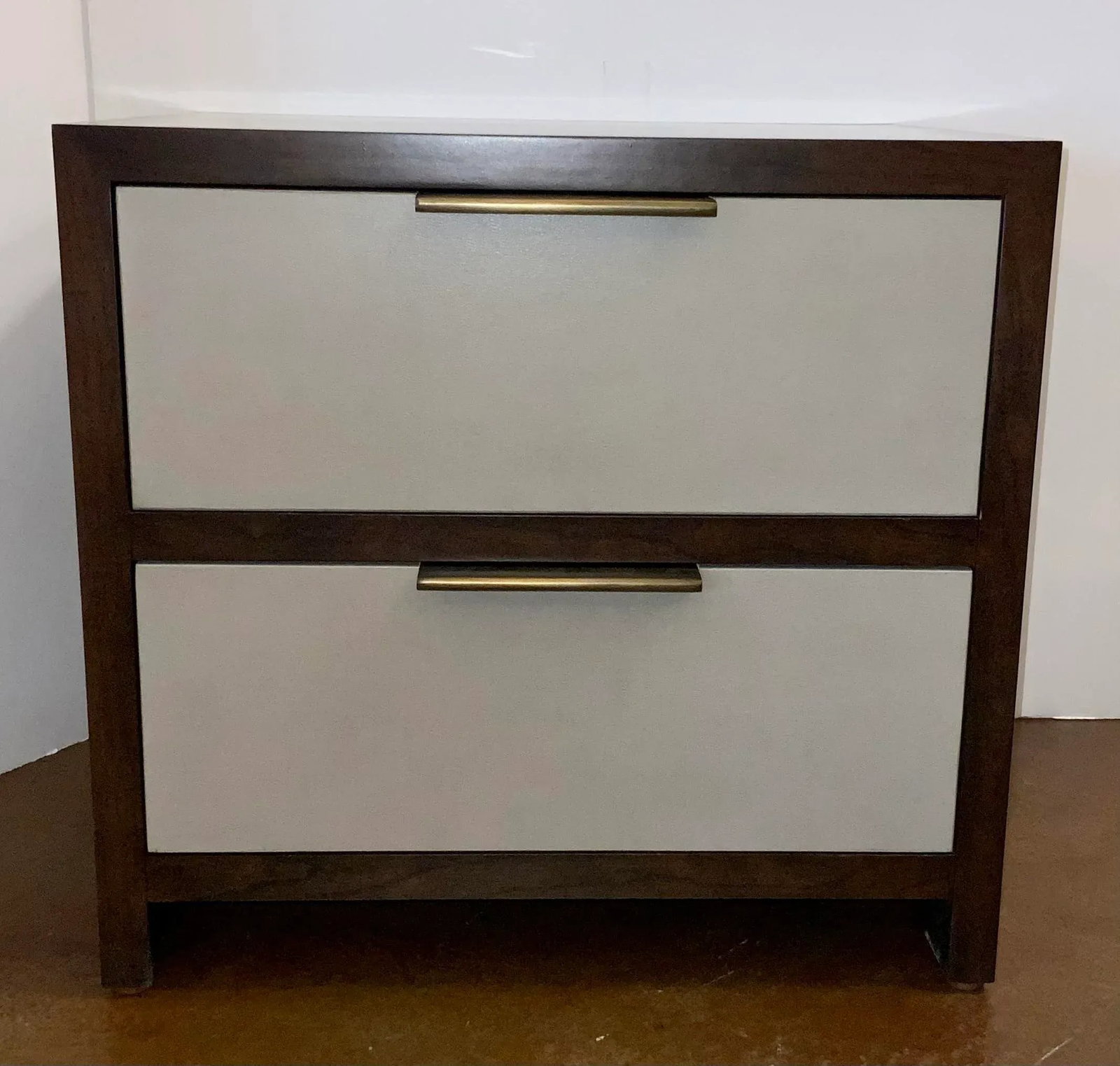 Theodore Alexander Modern Gray Grayson Nightstand - 2