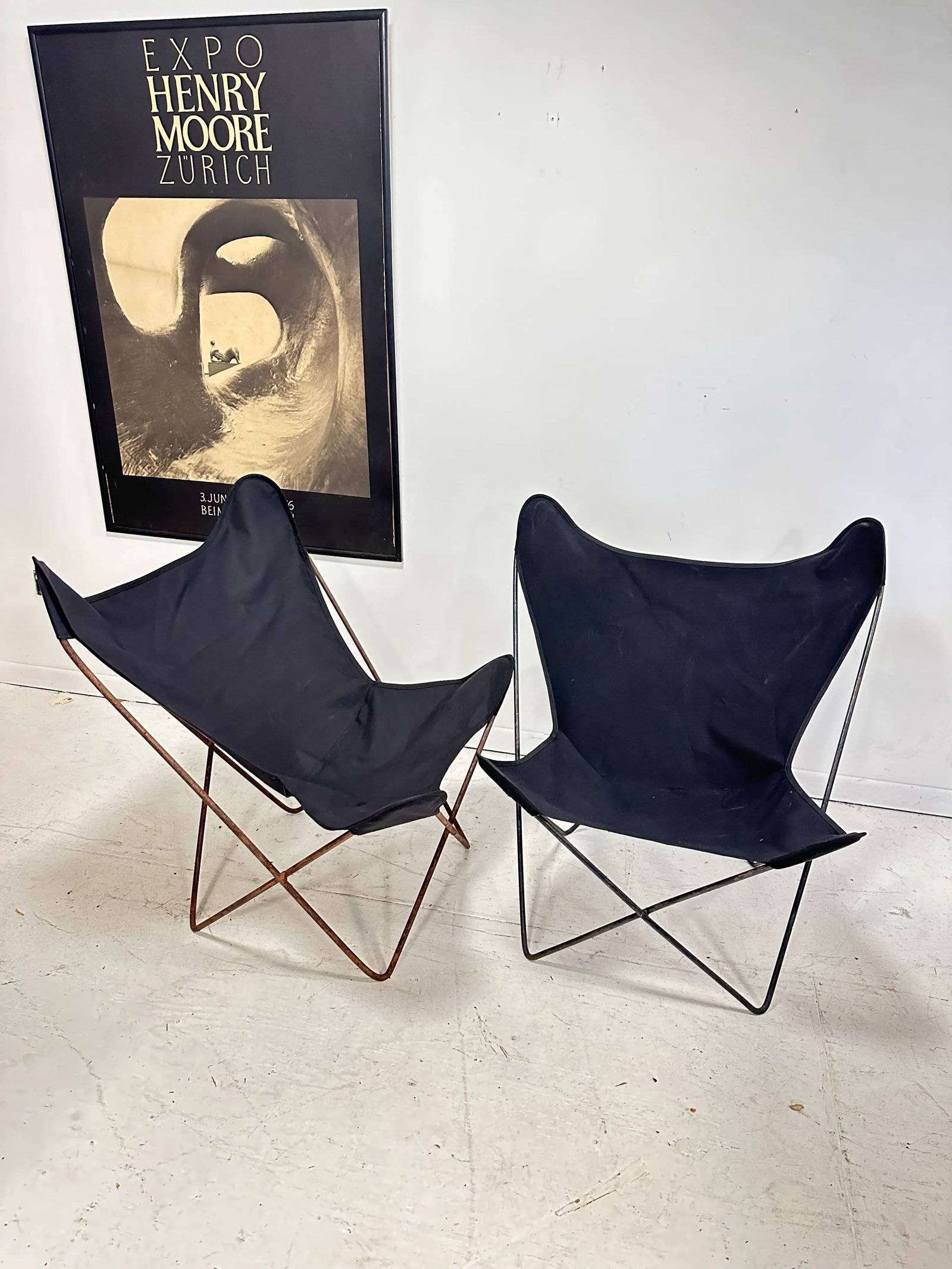 Bkf Hardoy Butterfly Chairs for Knoll in Black - 7