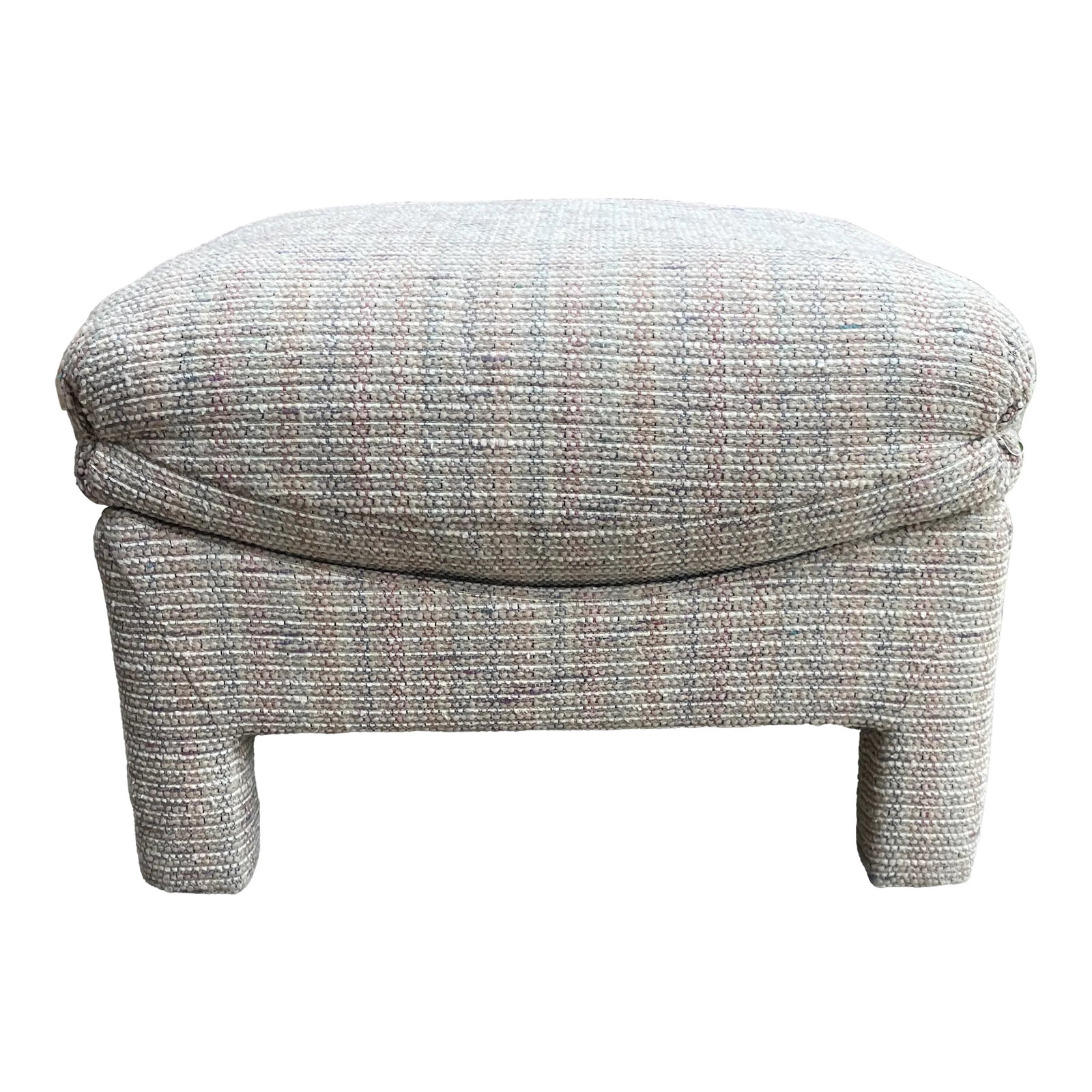 Marge Carson Tweed Parson Ottoman (1 of 8)