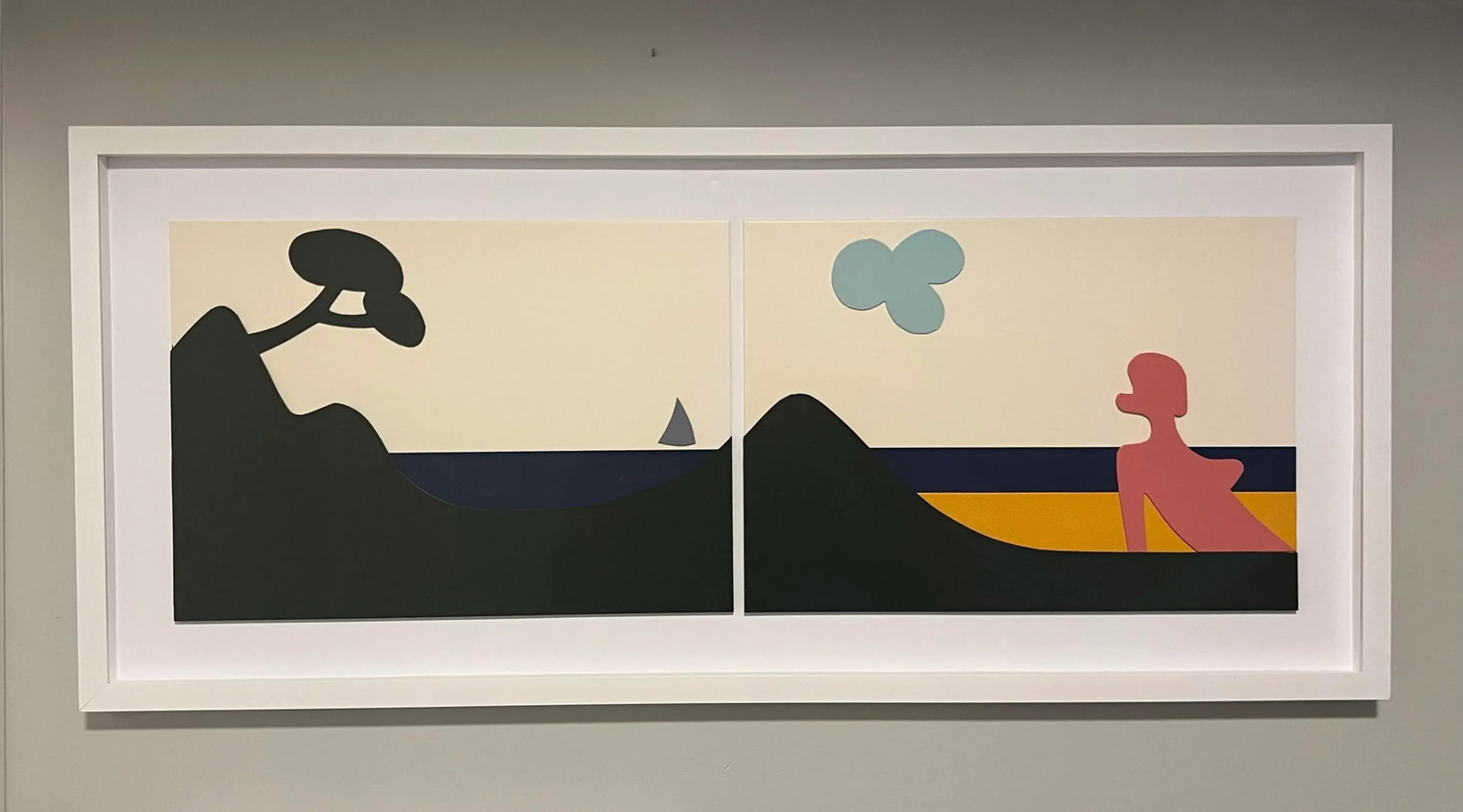 Claude Gilli (1938-2015), French Pop Art, Modern Diptych Acrylic Painted Assemblage, "La Plage" - 6