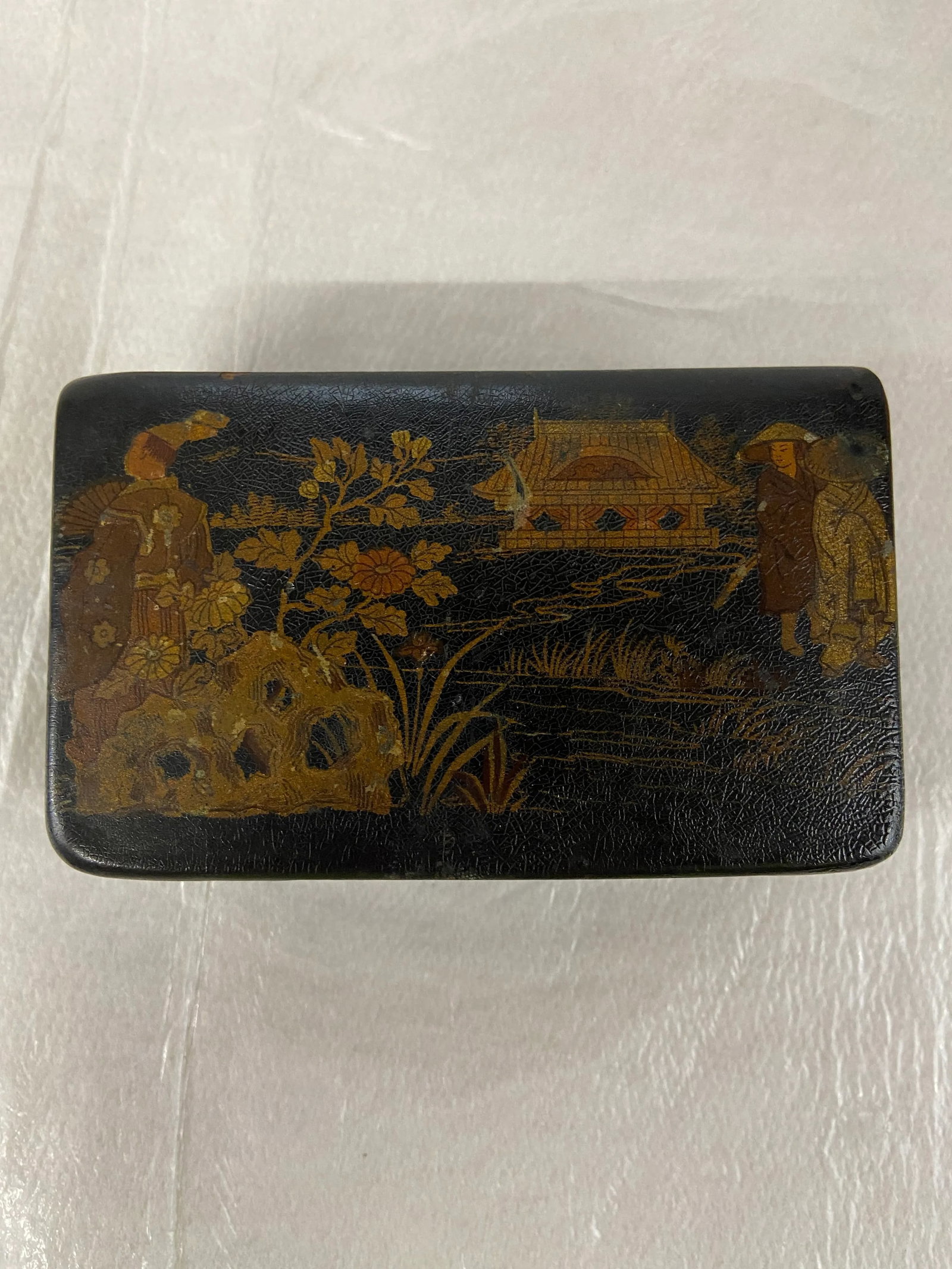 Japanese Black Lacquer Box - 2