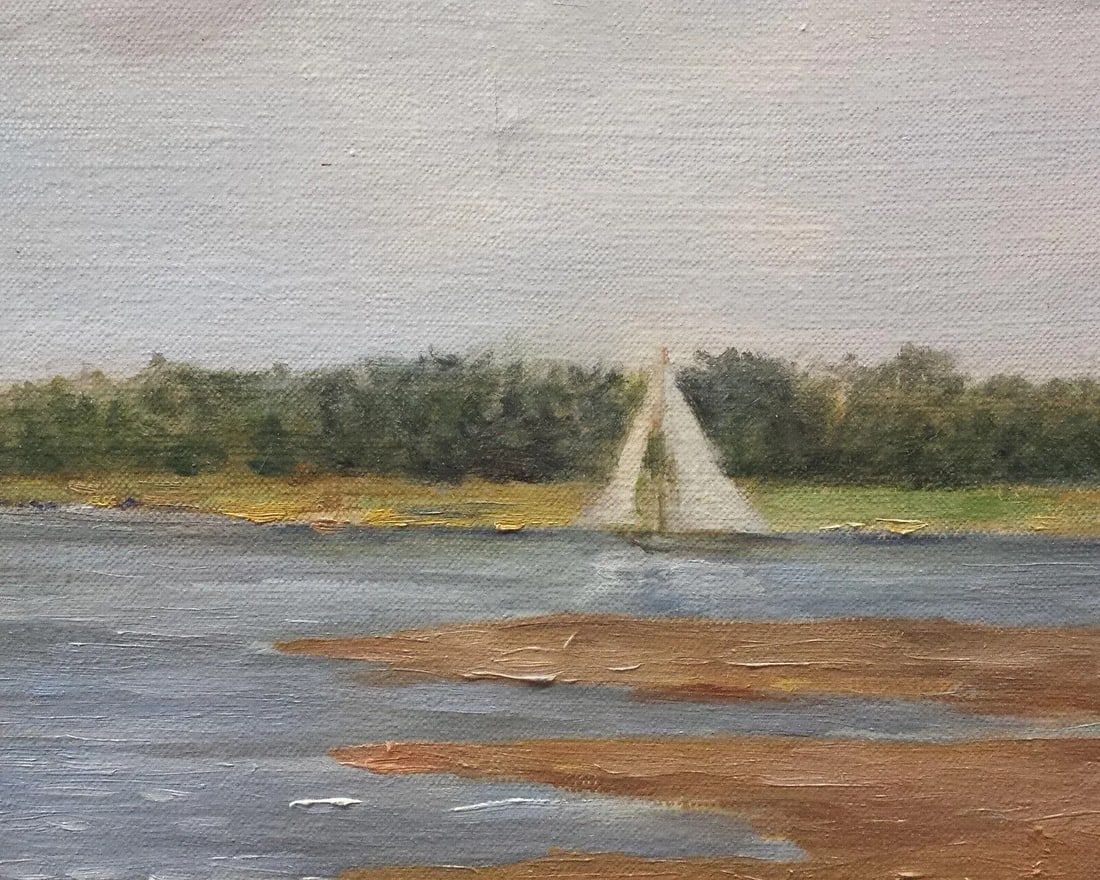 Kenneth Milton Oil on Board, Coastal Landscape - 2