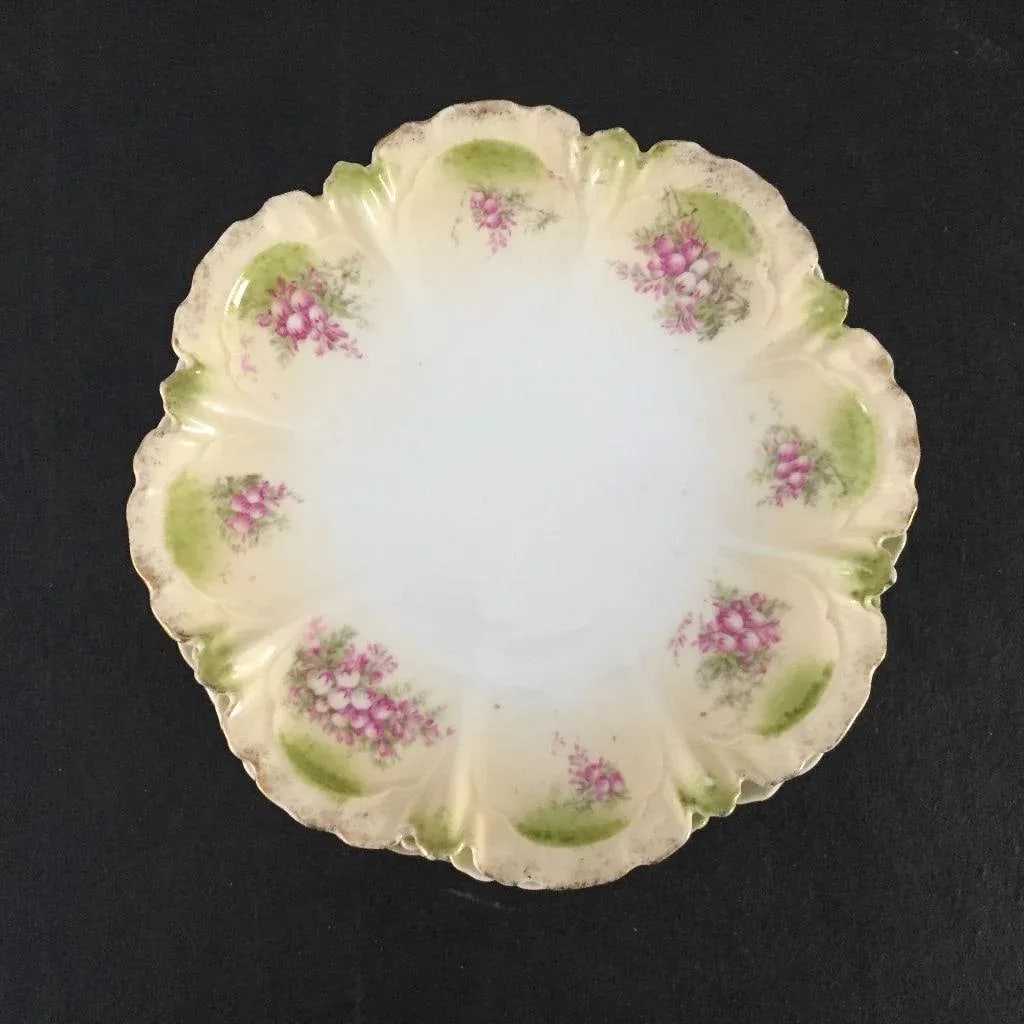 Antique Porcelain Floral Plates - Set of 5 - 4