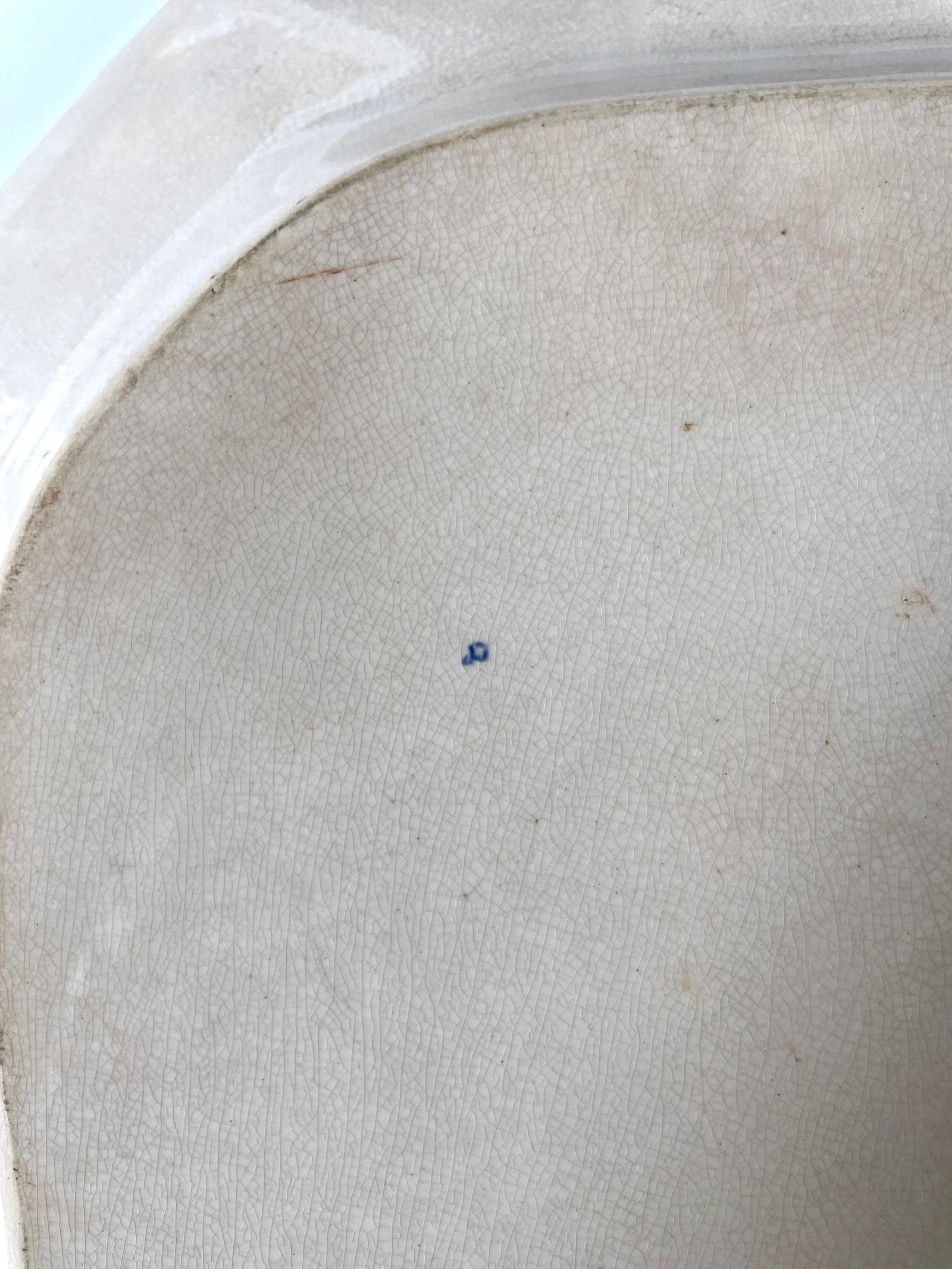 Early 1800's English Mayer Light Blue & White Staffordshire China Baronial Transferware Platter - 7