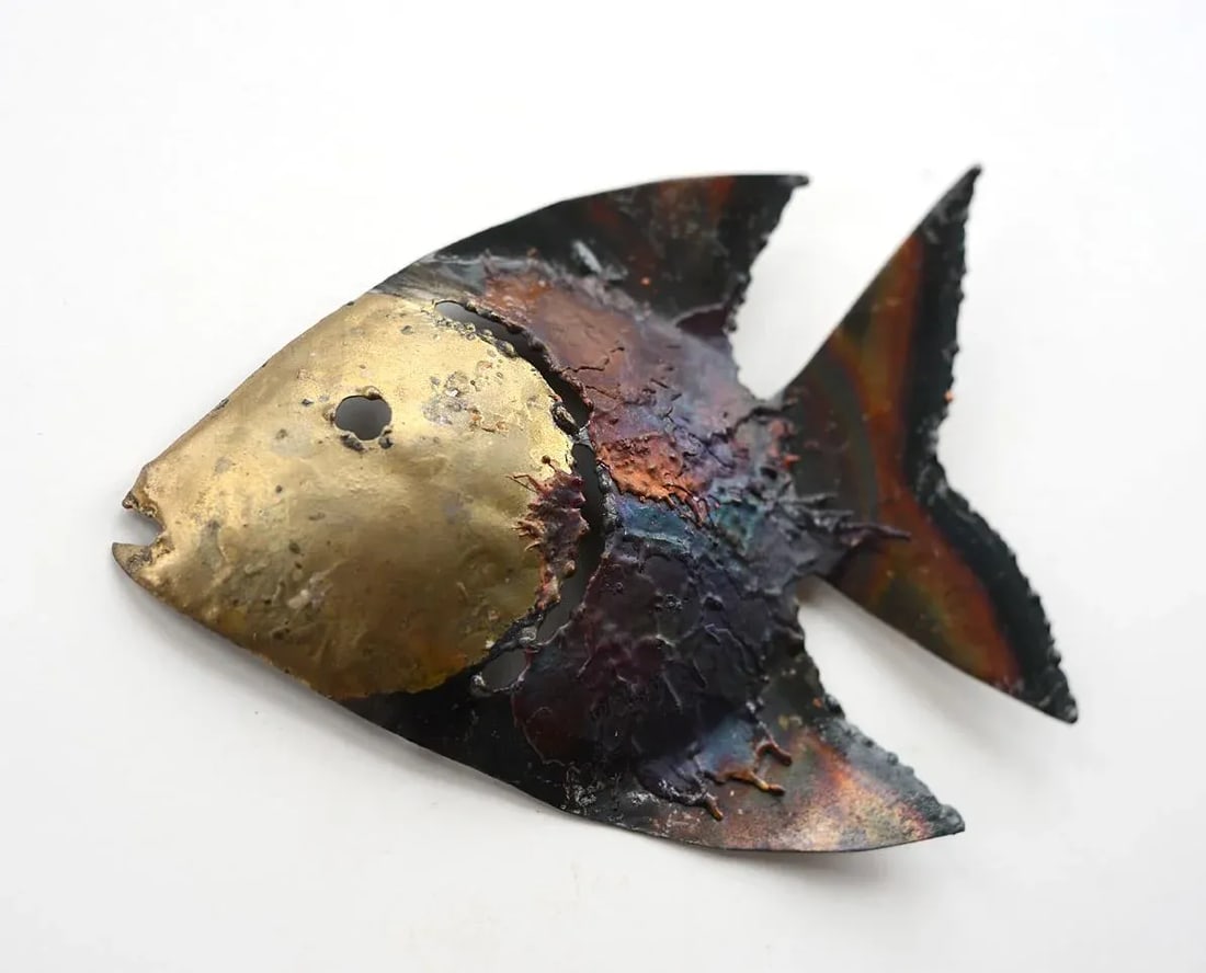 Mid-Century Metal Fish Wall Sculptures - Set of 3 - 5