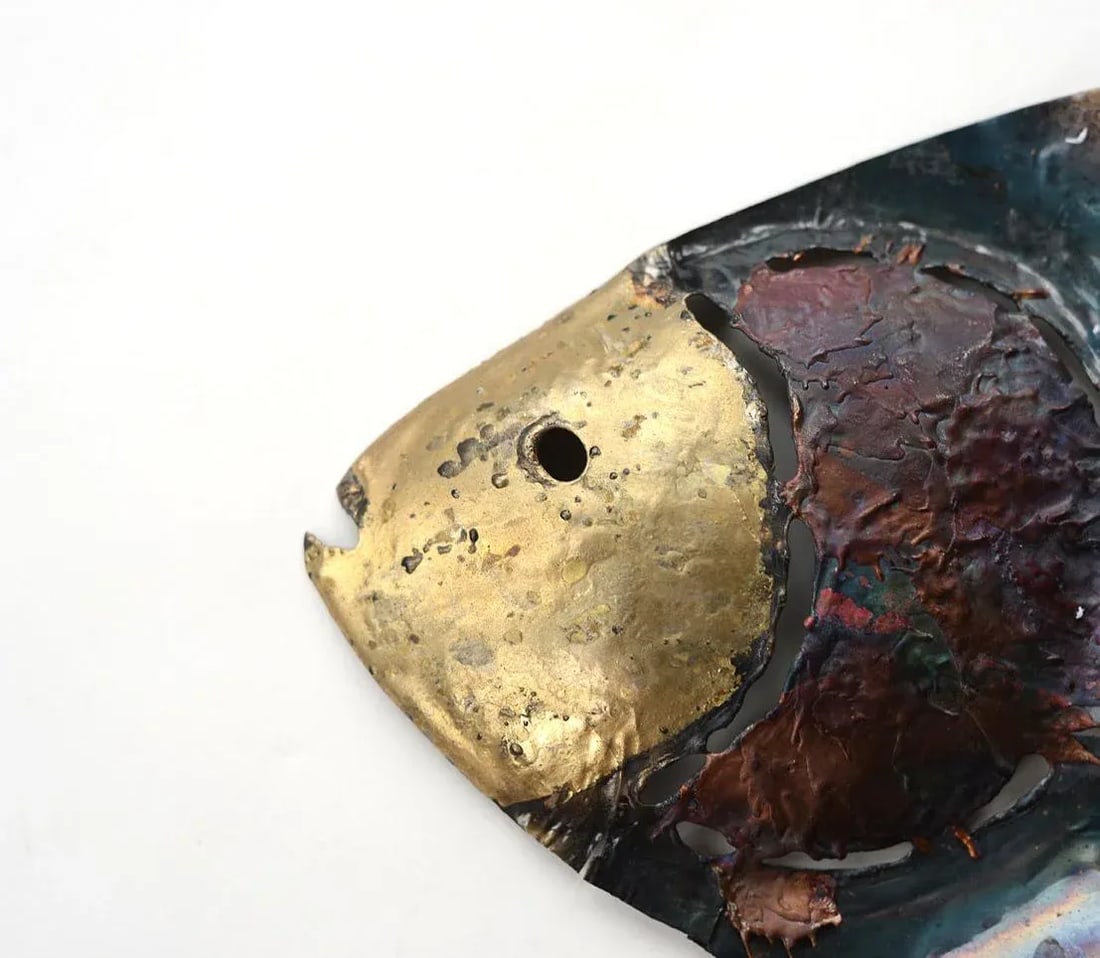 Mid-Century Metal Fish Wall Sculptures - Set of 3 - 6