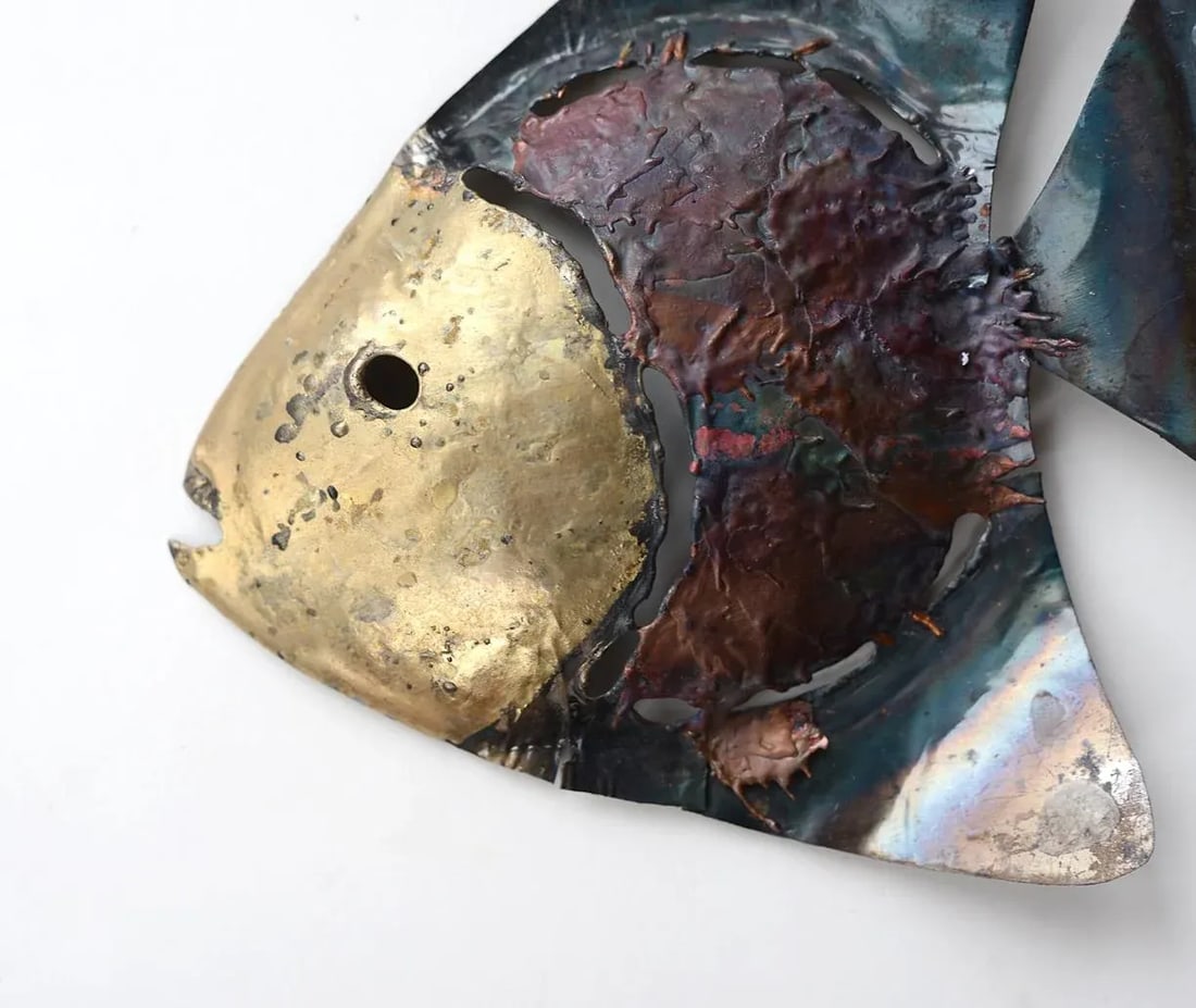 Mid-Century Metal Fish Wall Sculptures - Set of 3 - 7