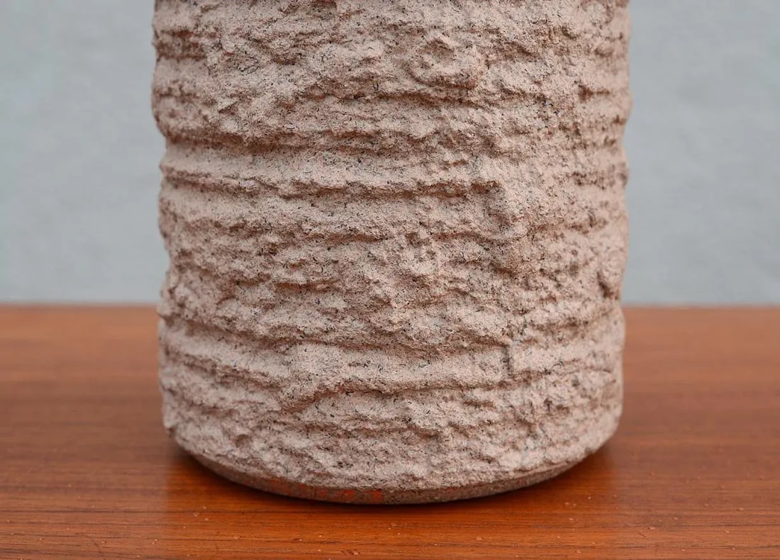 Vintage Danish Modern Textured Ceramic Table Lamp - 8