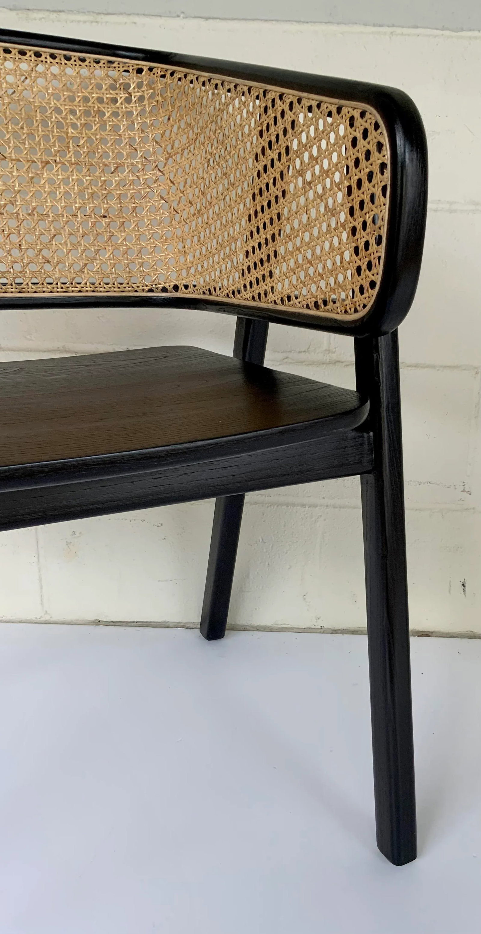 Noir Co. Modern Black Lacquer Caned Delphi Accent Char - 3