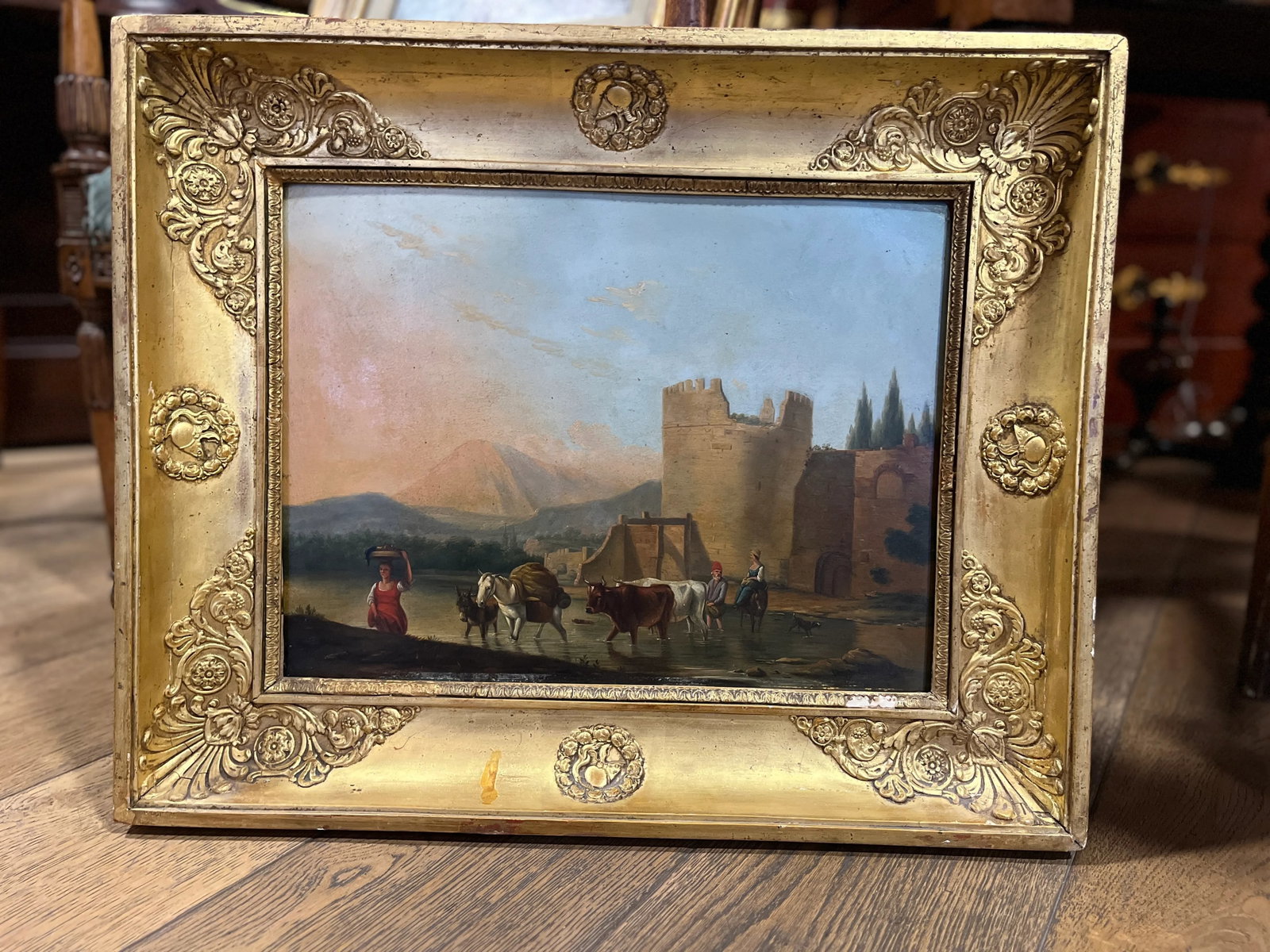 Original 19th Century Italian Oil Painting - 2