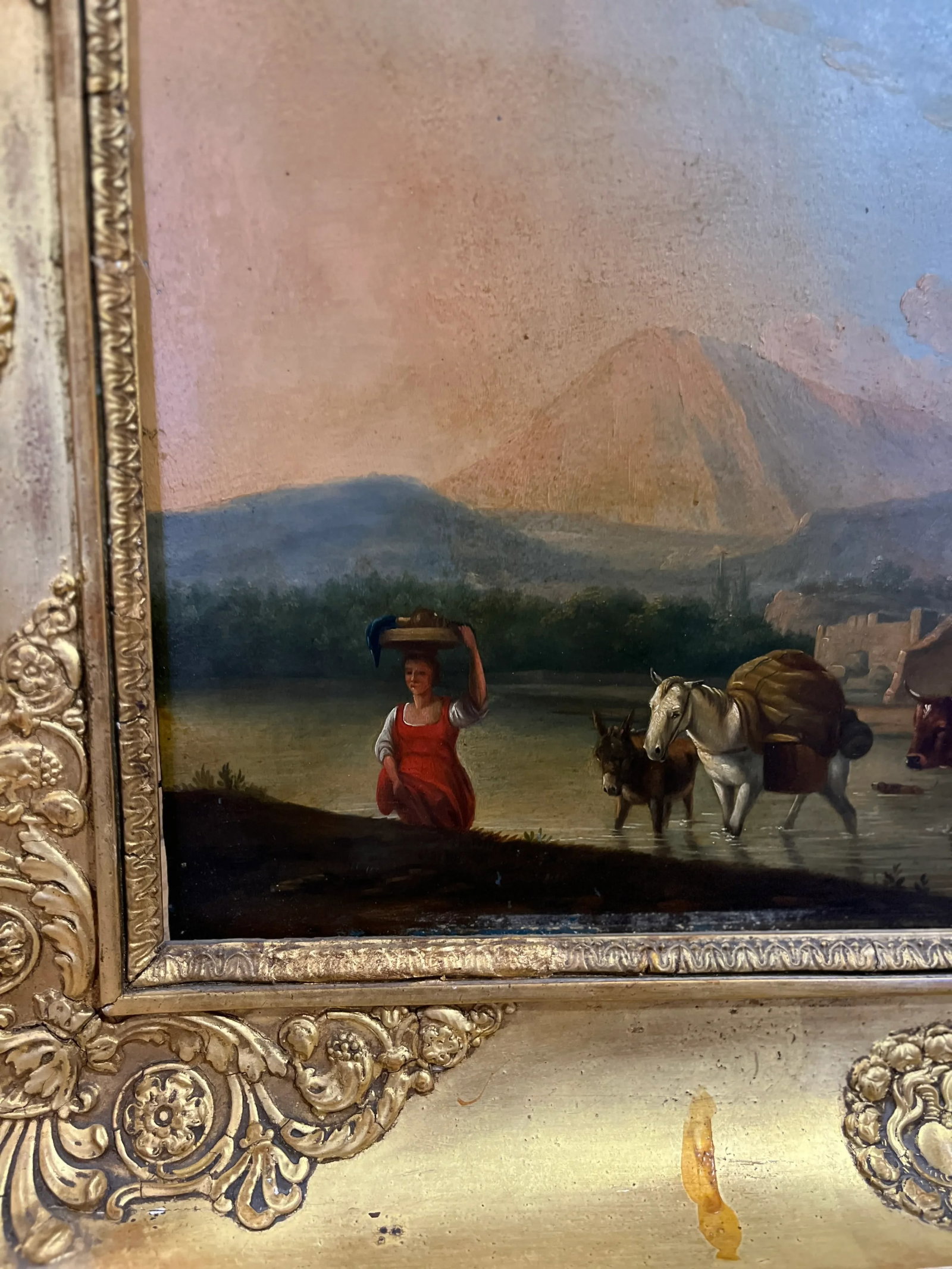 Original 19th Century Italian Oil Painting - 6
