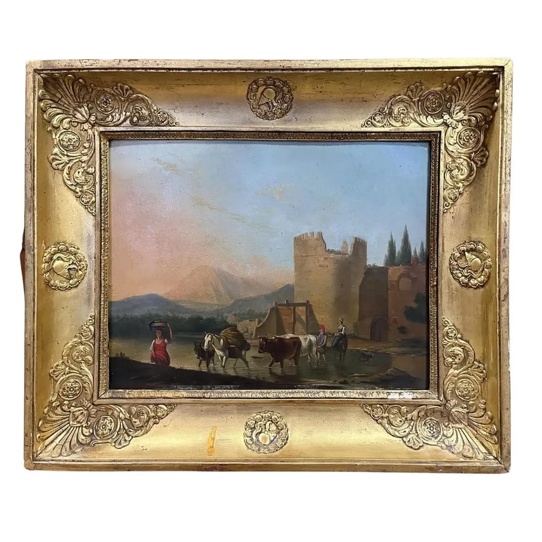 Original 19th Century Italian Oil Painting - 7