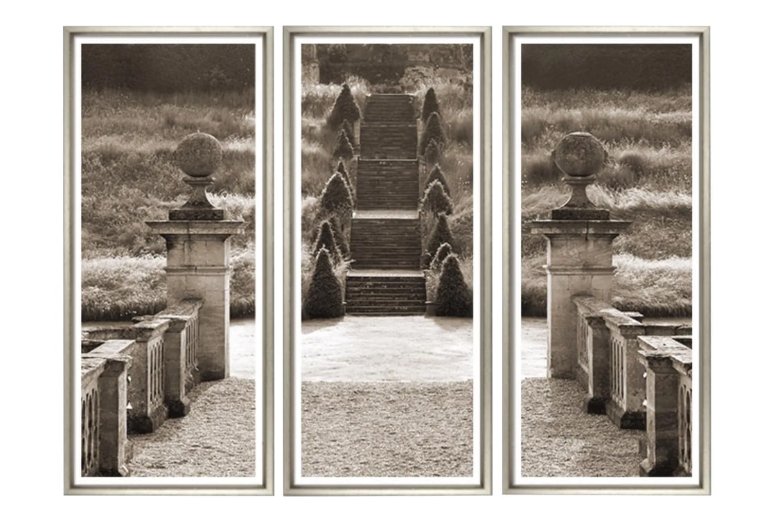 Trowbridge "Garden Entrance" Triptych Photos Set of Three (1 of 6)