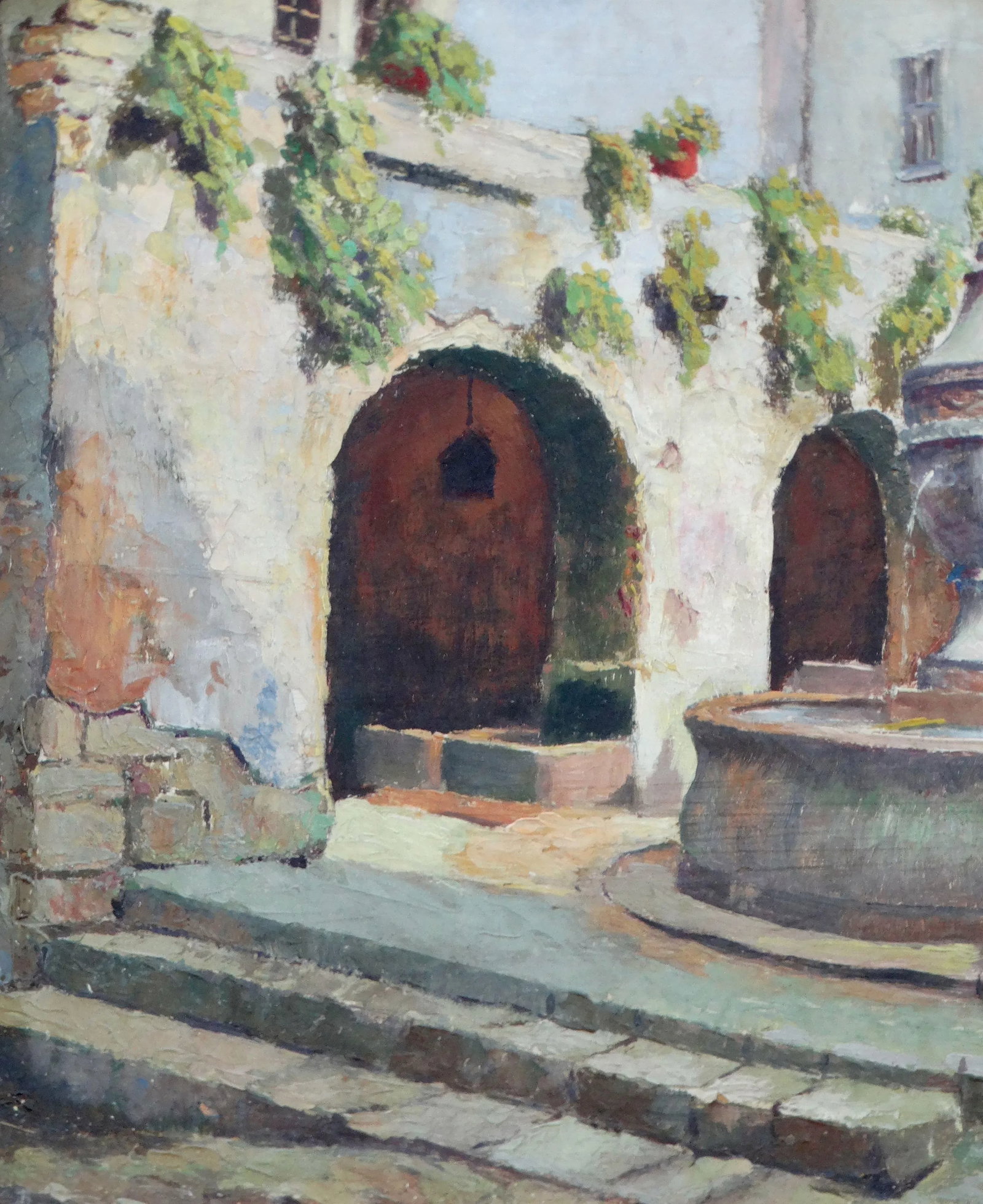 Village in Provence French Post Impressionist Oil Painting Circle Charles Perron - 6