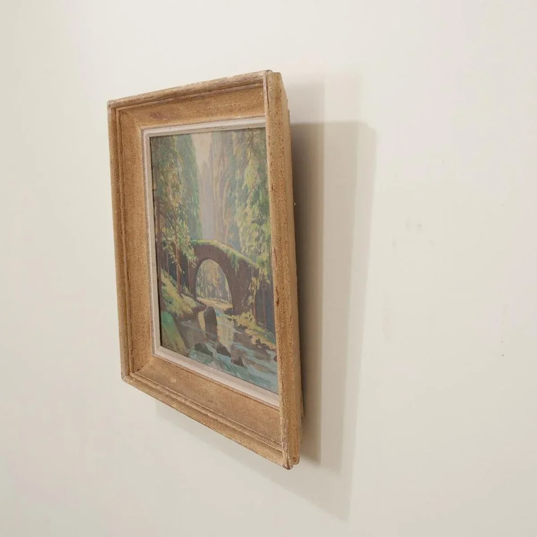 French Vintage Framed Landscape Painting - 5