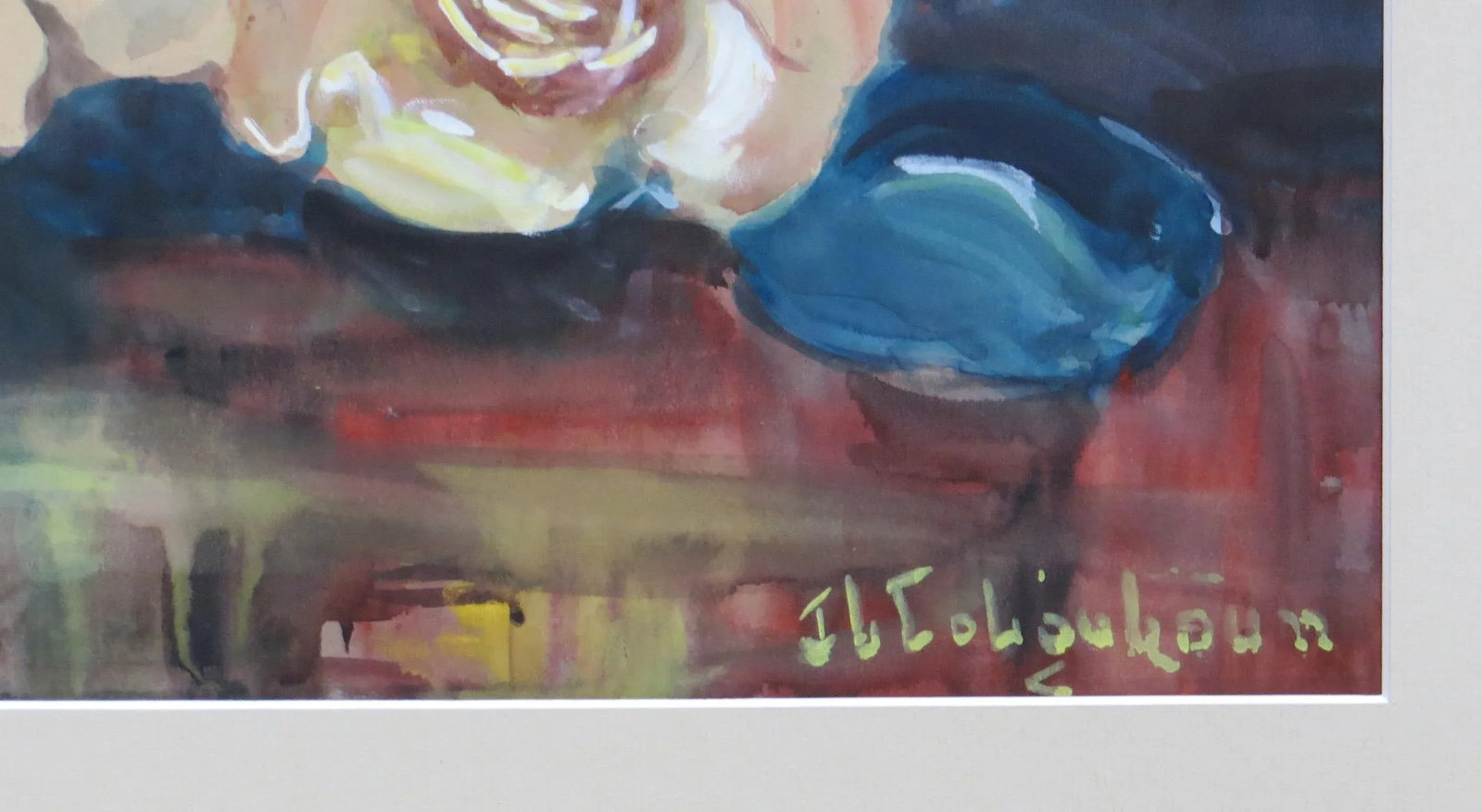 Vintage Hawaiian Flower Painting by J Llaine Colquhoun - 3